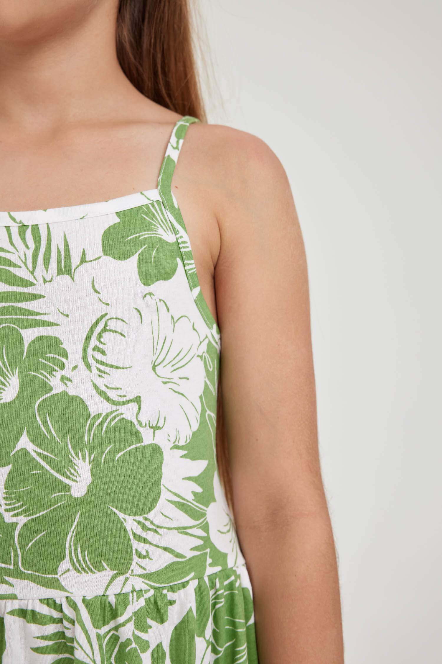 Girl Patterned Cotton Dress