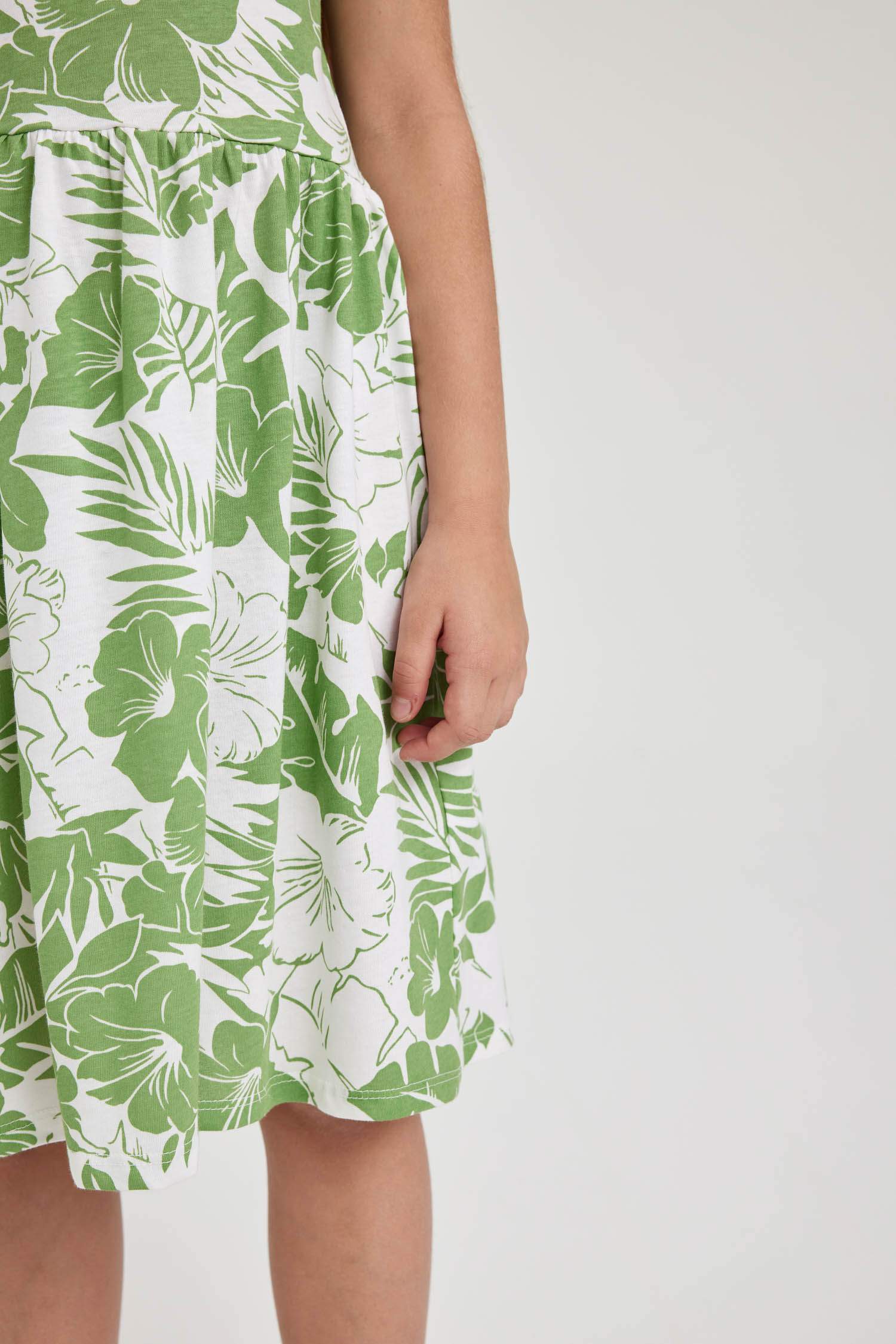 Girl Patterned Cotton Dress