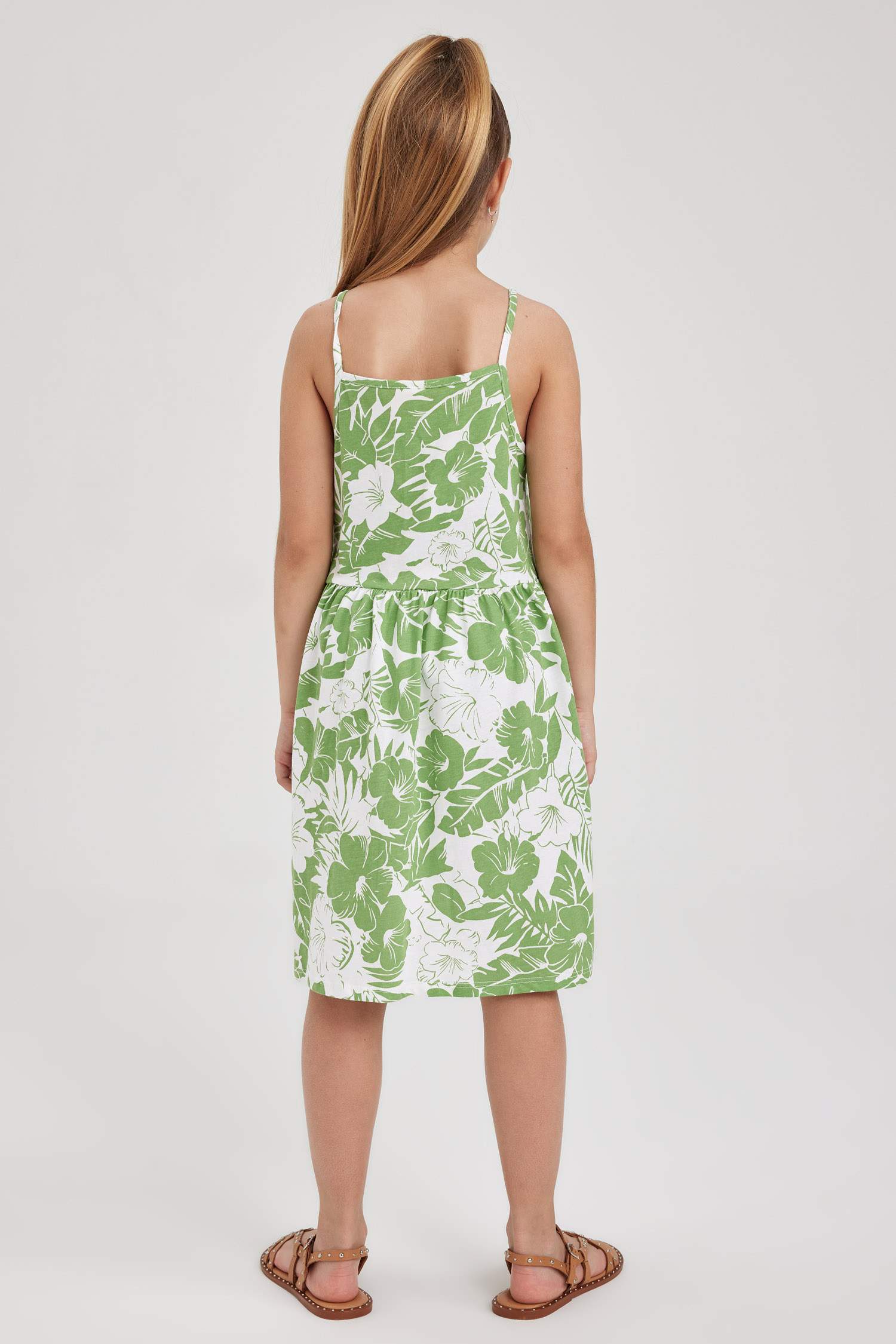 Girl Patterned Cotton Dress