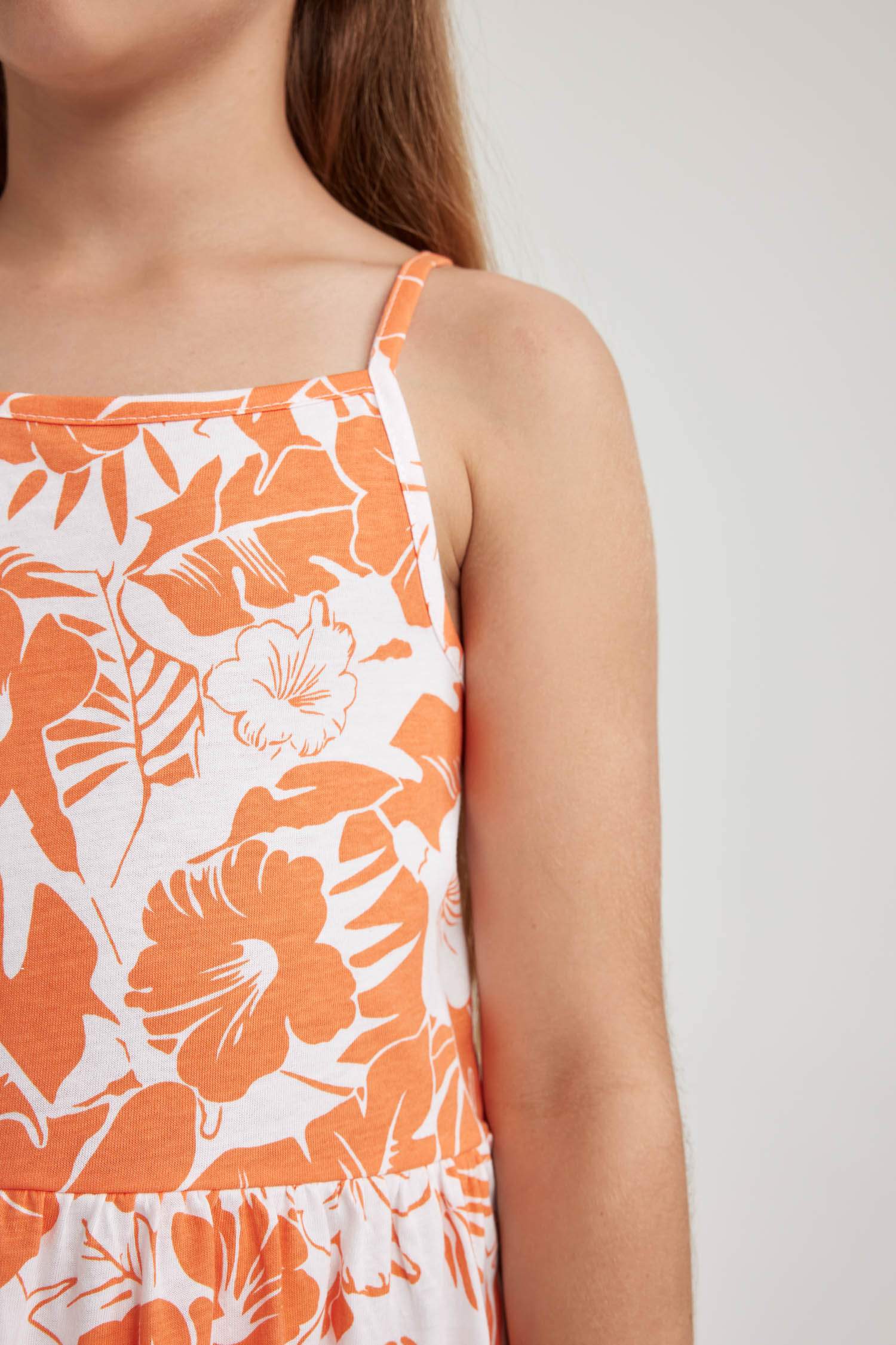 Girl Patterned Cotton Dress