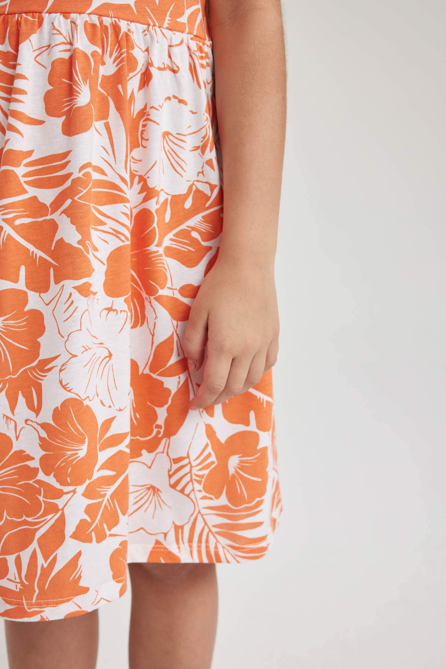 Girl Patterned Cotton Dress