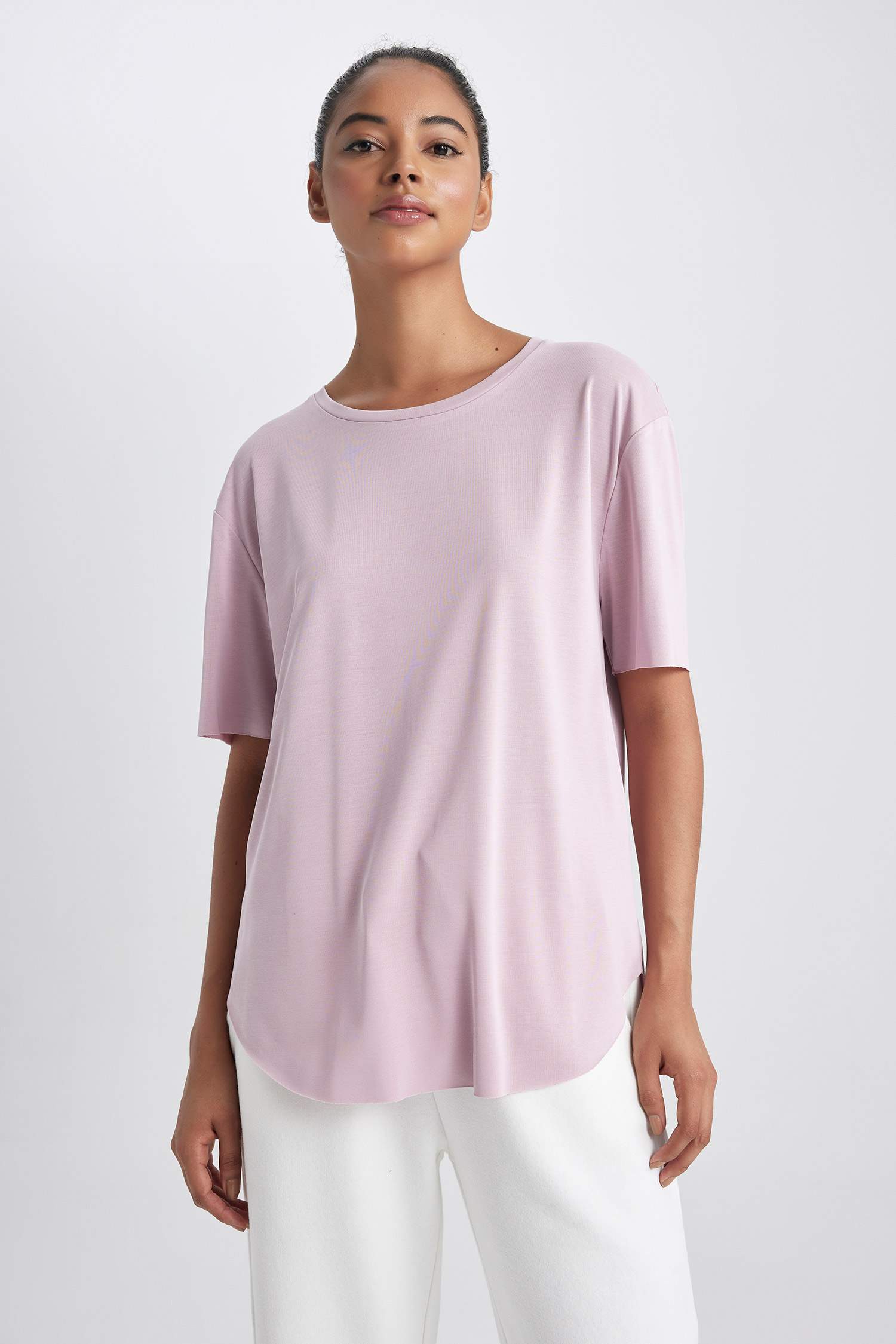 DeFactoFit Oversize Premium Crew Neck Sports T-Shirt