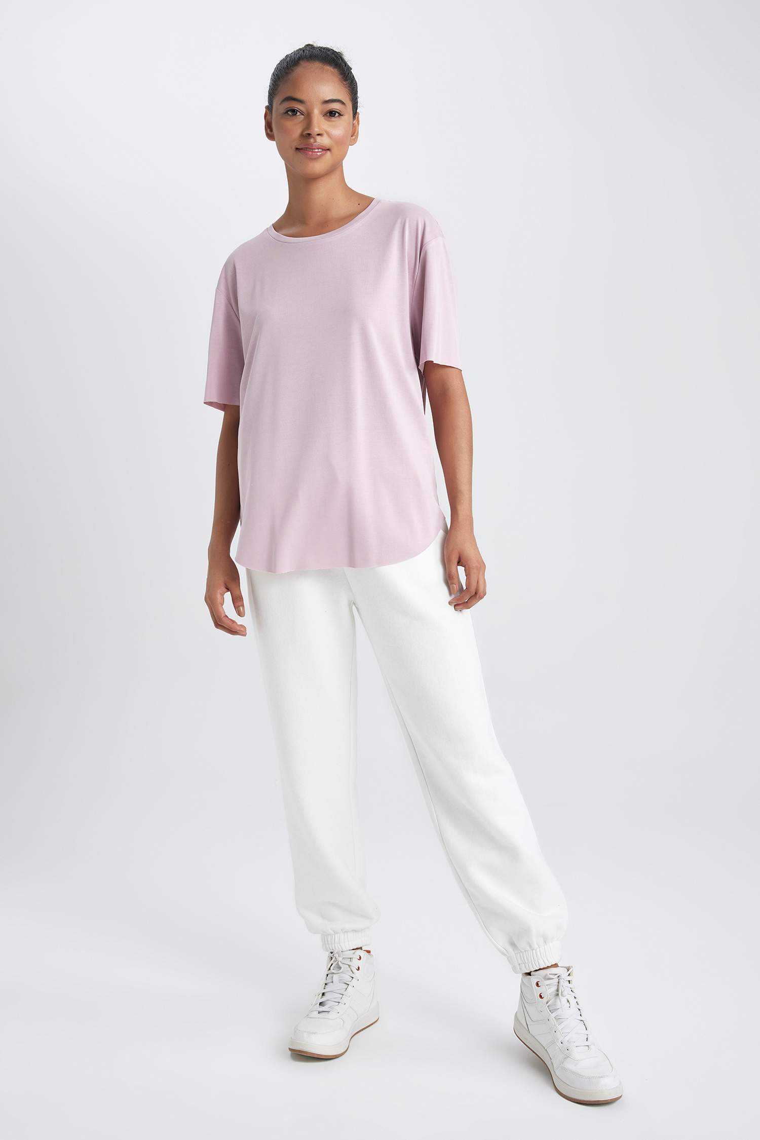 DeFactoFit Oversize Premium Crew Neck Sports T-Shirt