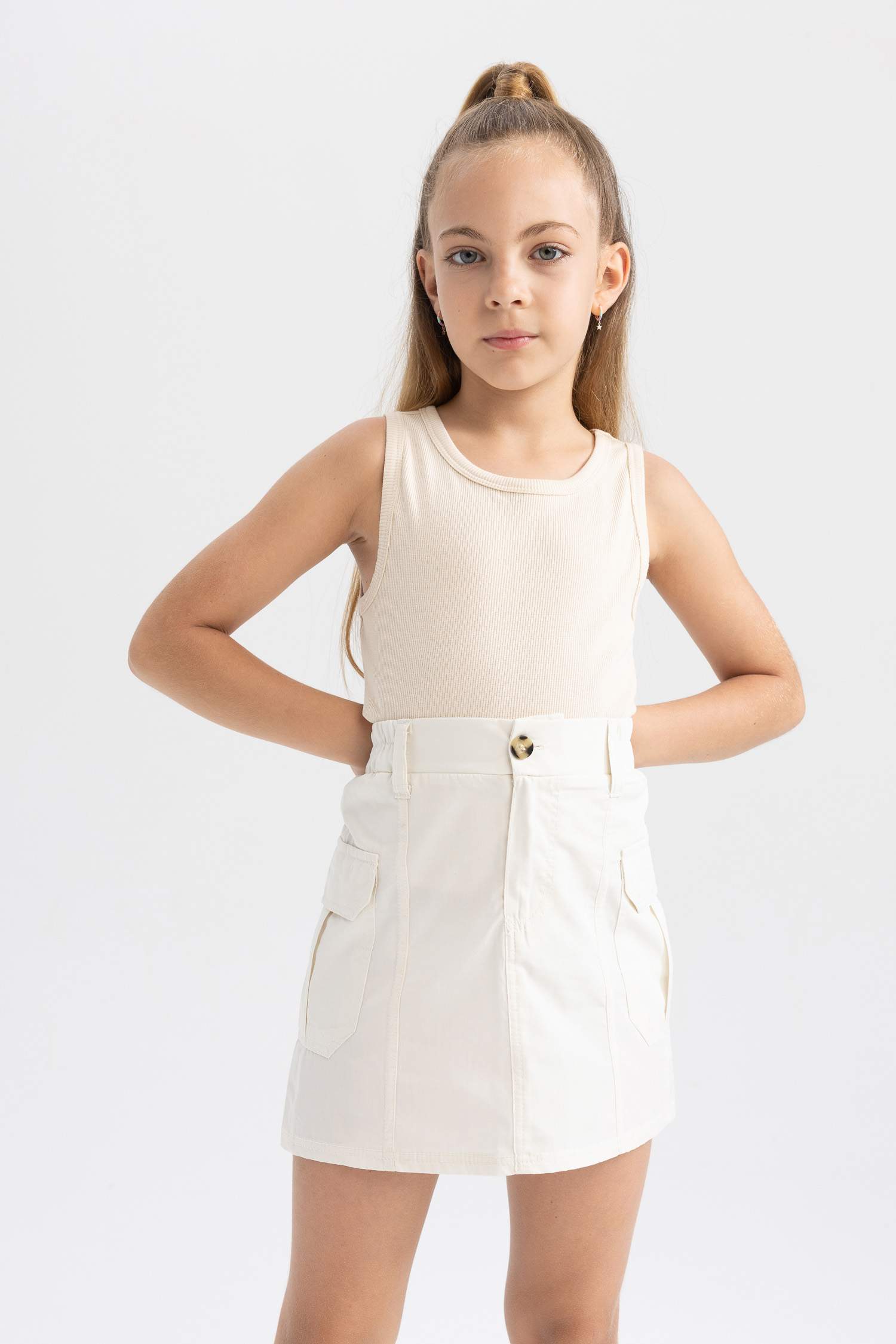 تنورة بناتي بوبلين