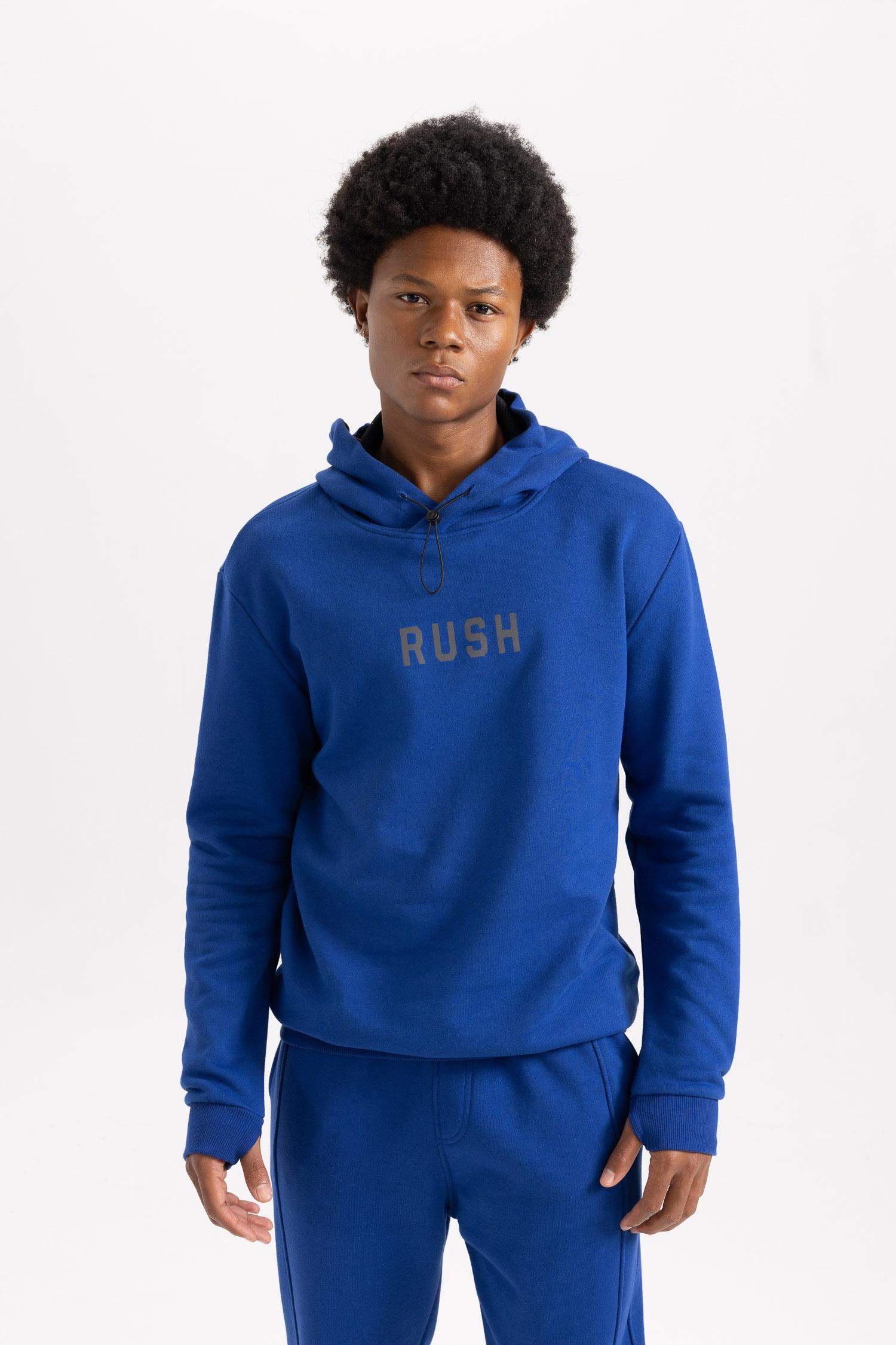 سويت شيرت مطبوع قصة عادية بكابيشون من DeFactoFit