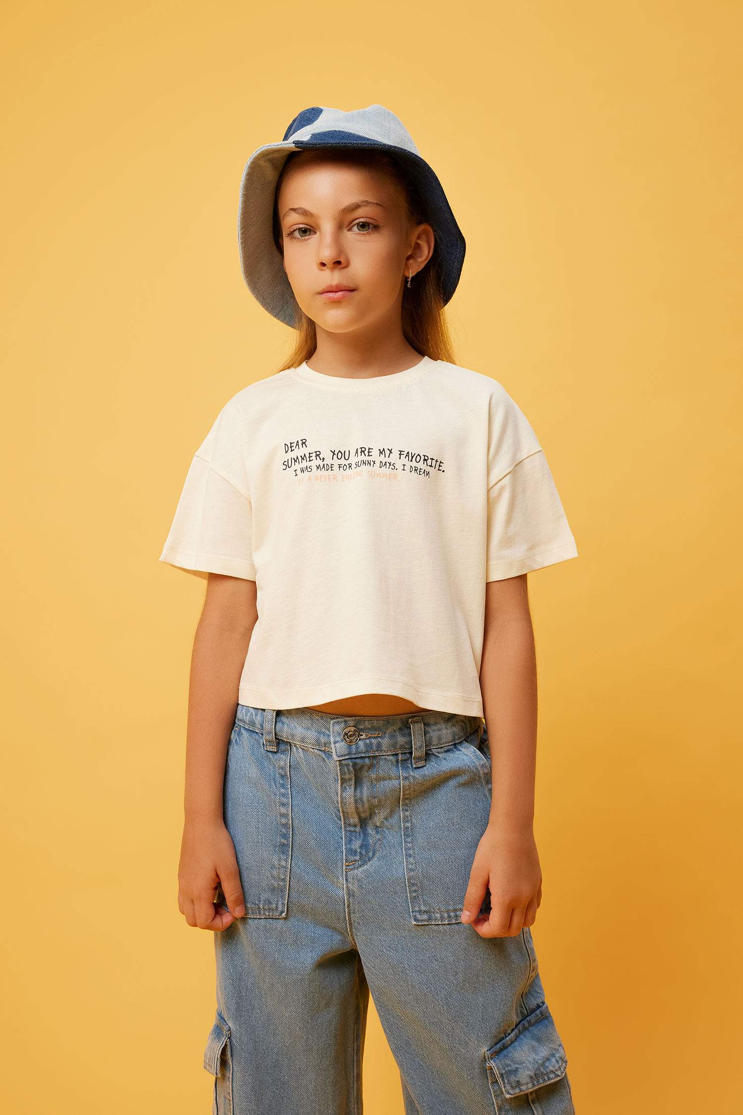 تي شيرت كروب نص كم بناتي