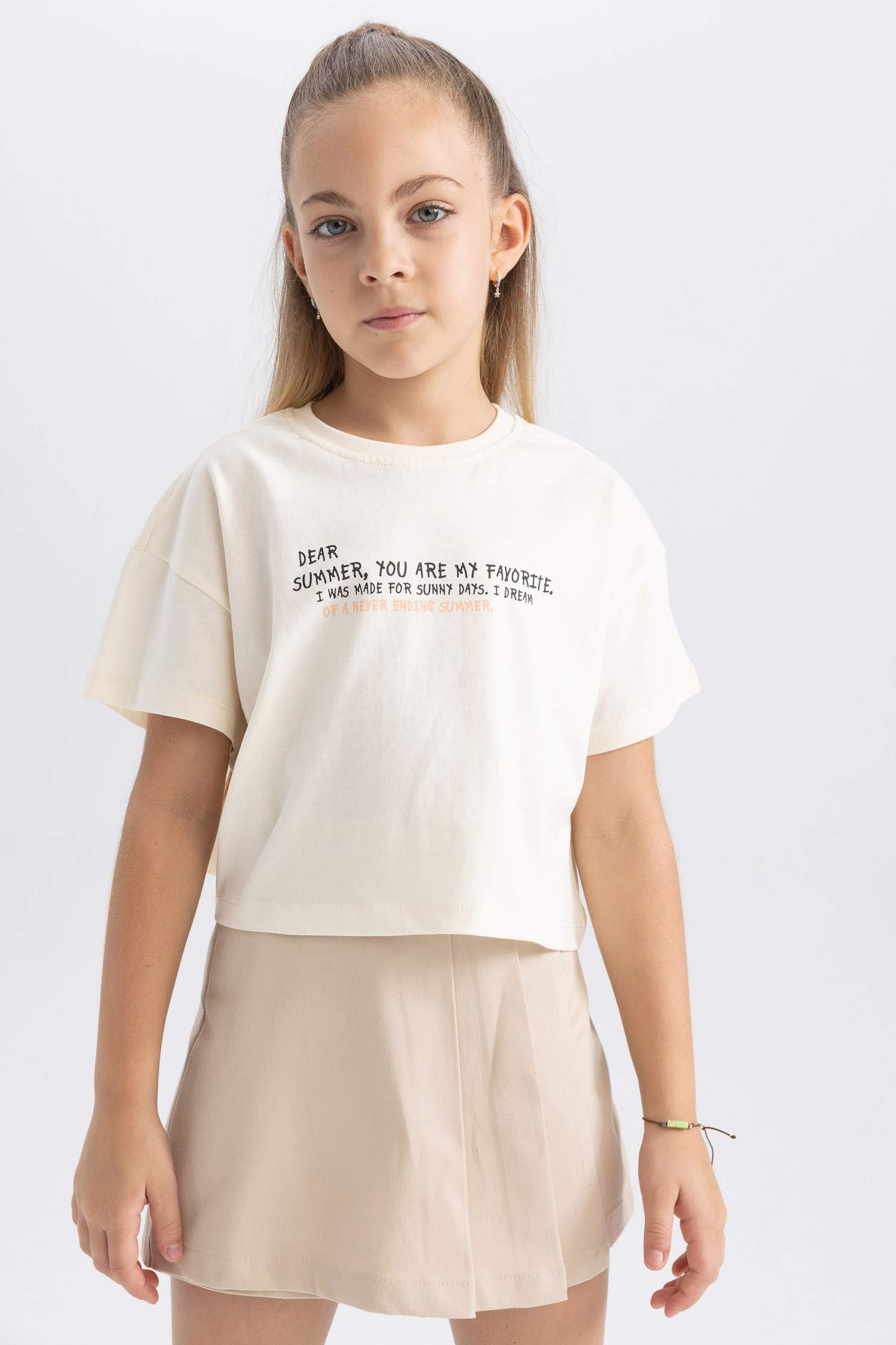 تي شيرت كروب نص كم بناتي