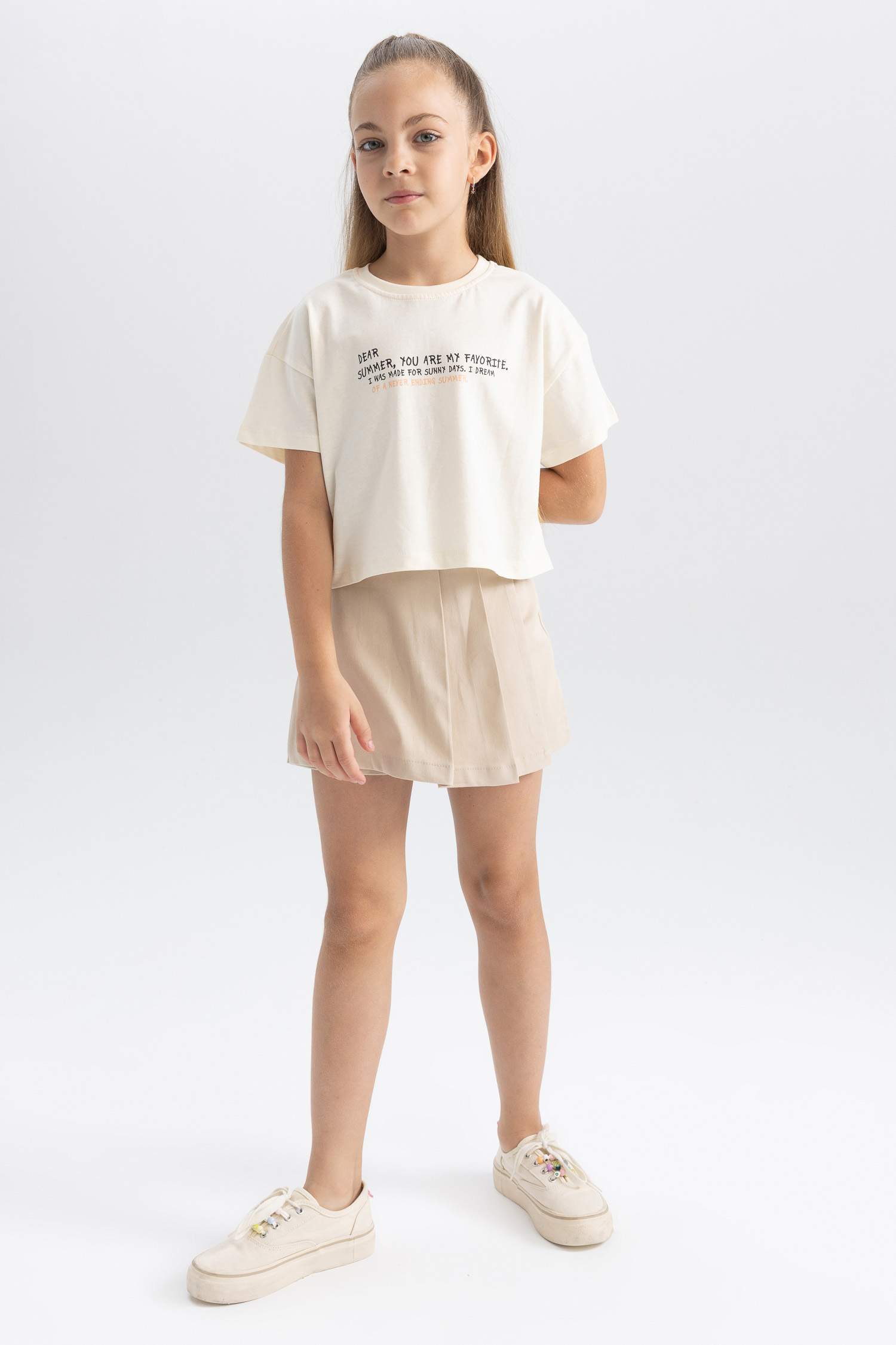 تي شيرت كروب نص كم بناتي