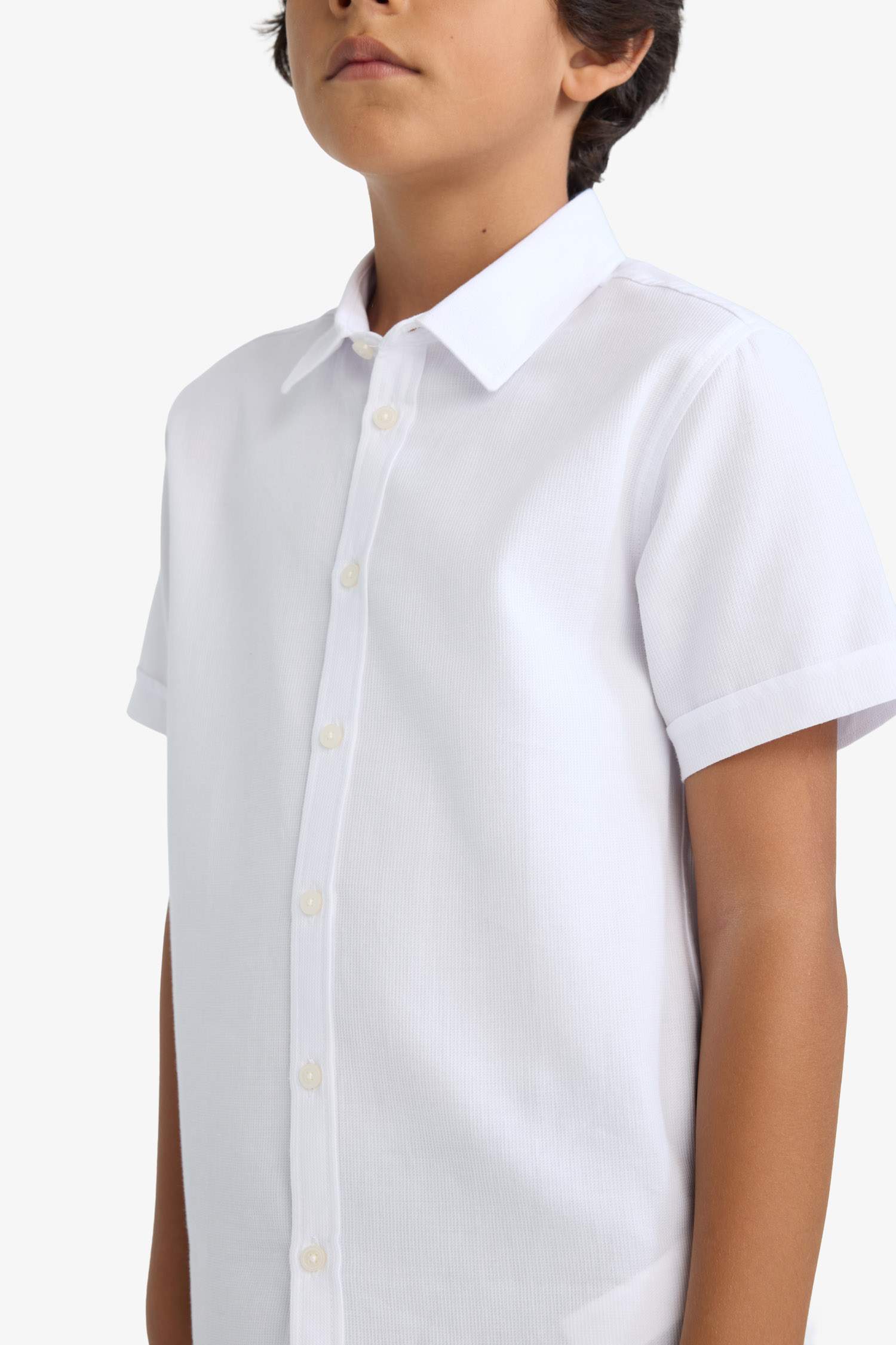 Chemisier À Manches Courtes Col Polo Garçon