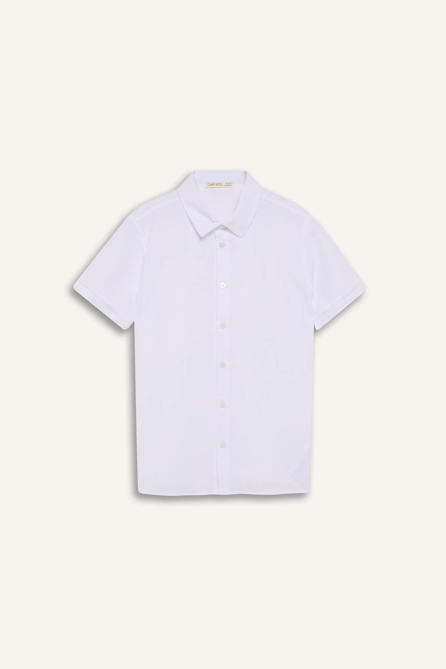 Chemisier À Manches Courtes Col Polo Garçon
