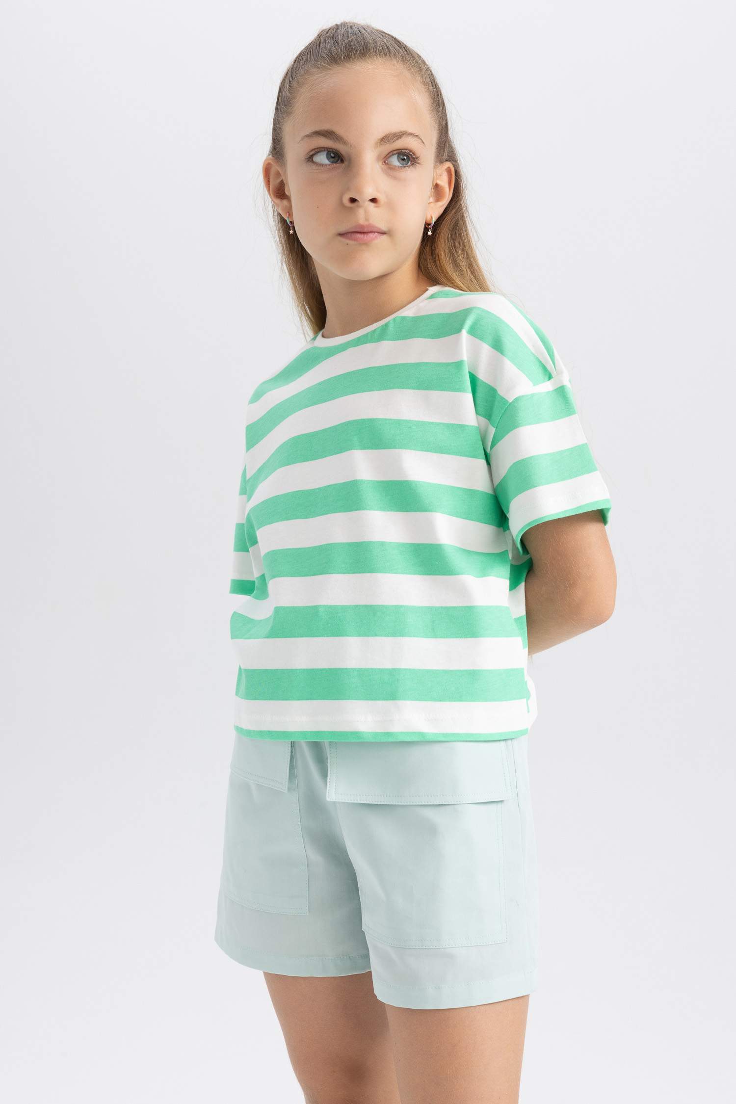 Kız Çocuk Kargo Fit Pamuklu Şort