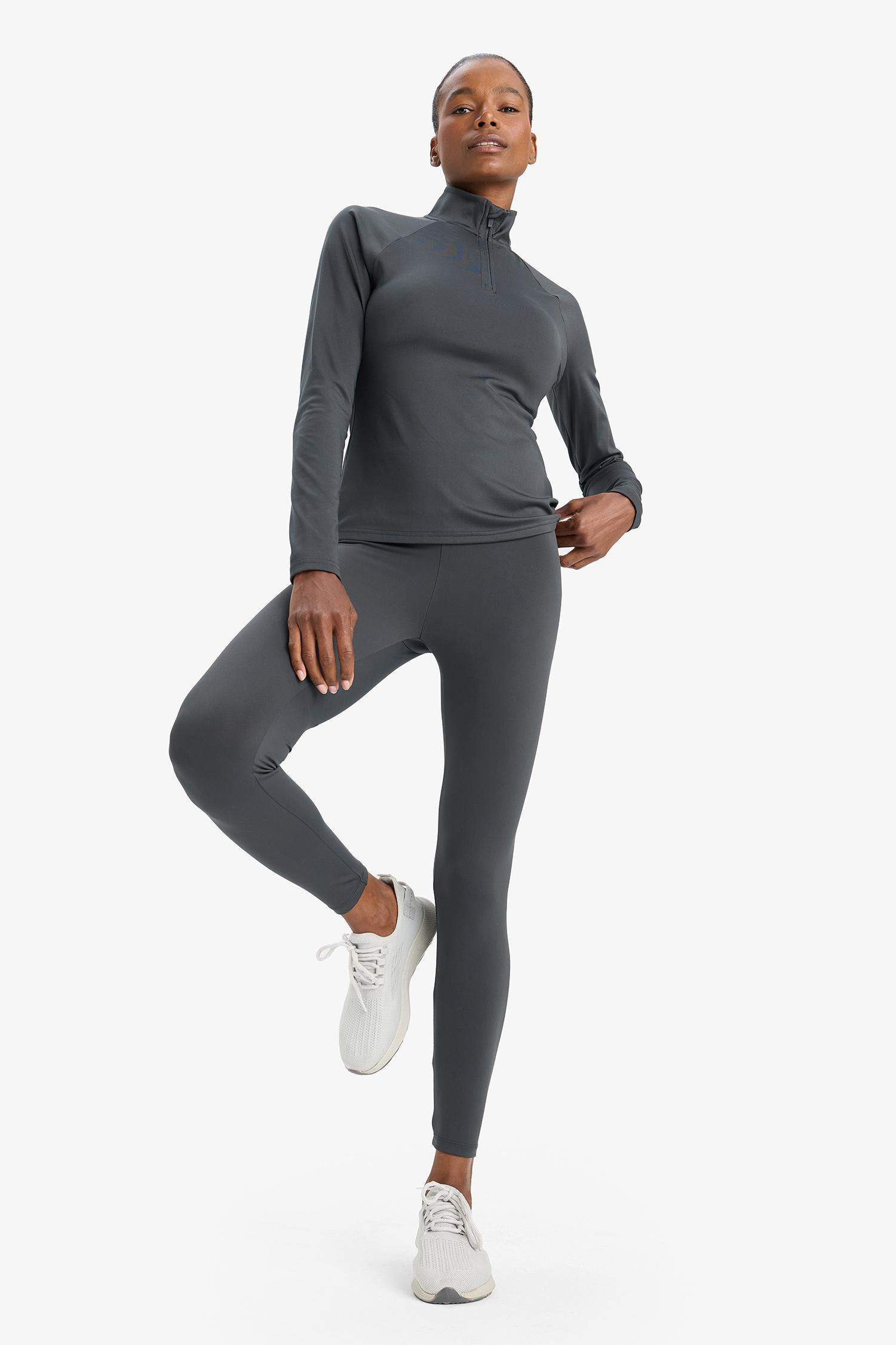 DeFactoFit Standard Fit Zippered Sports T-Shirt