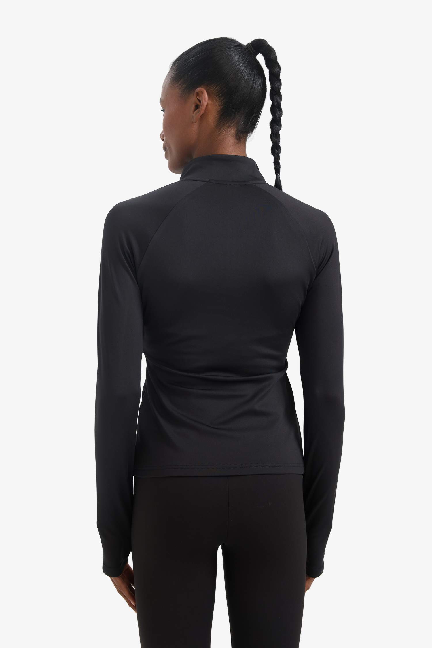 DeFactoFit Standart Fit Dik Yaka Fermuarlı İçi Yumuşak Tüylü Sporcu Uzun Kollu Tişört