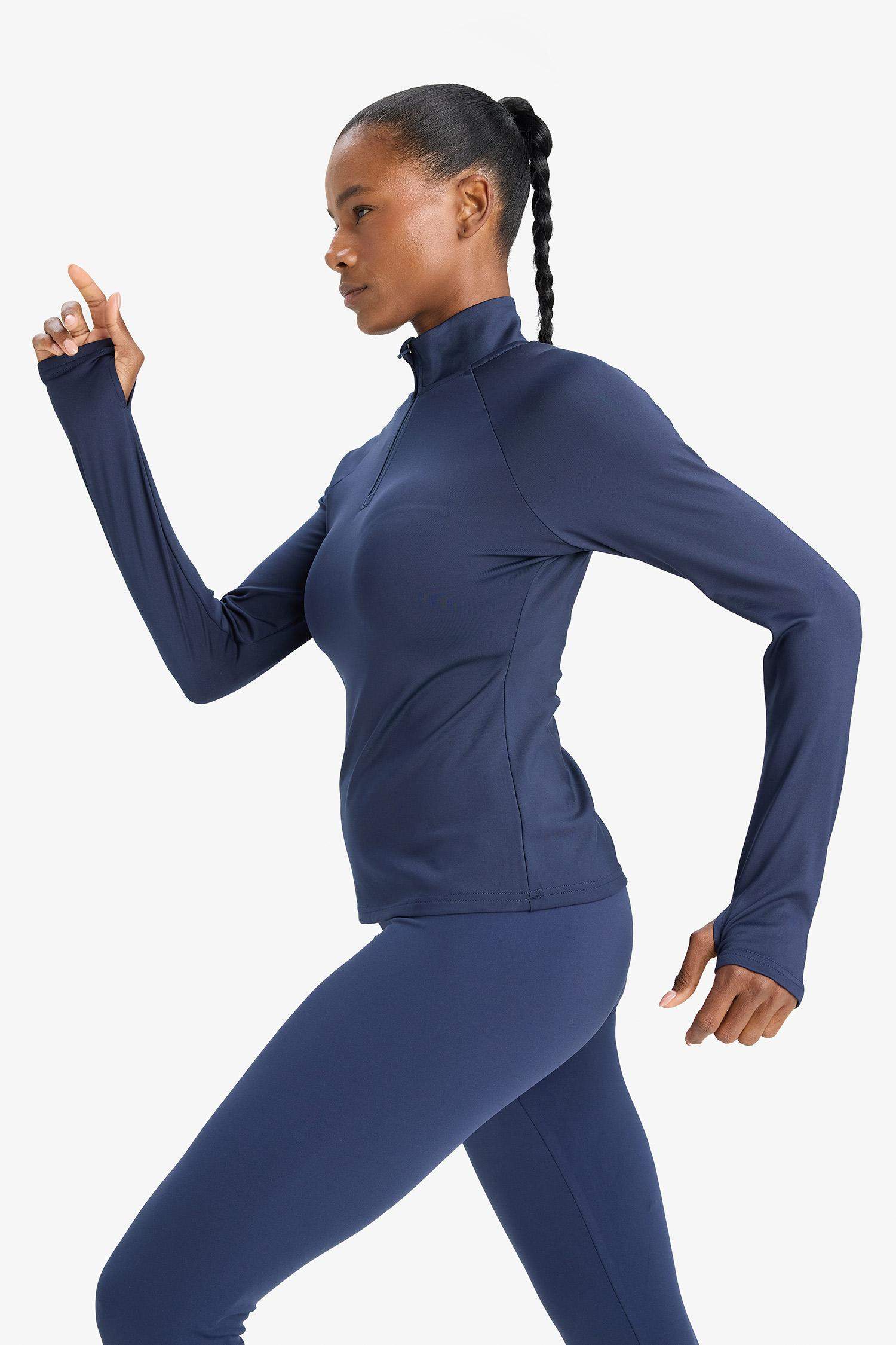 DeFactoFit Standart Fit Dik Yaka Fermuarlı İçi Yumuşak Tüylü Sporcu Uzun Kollu Tişört