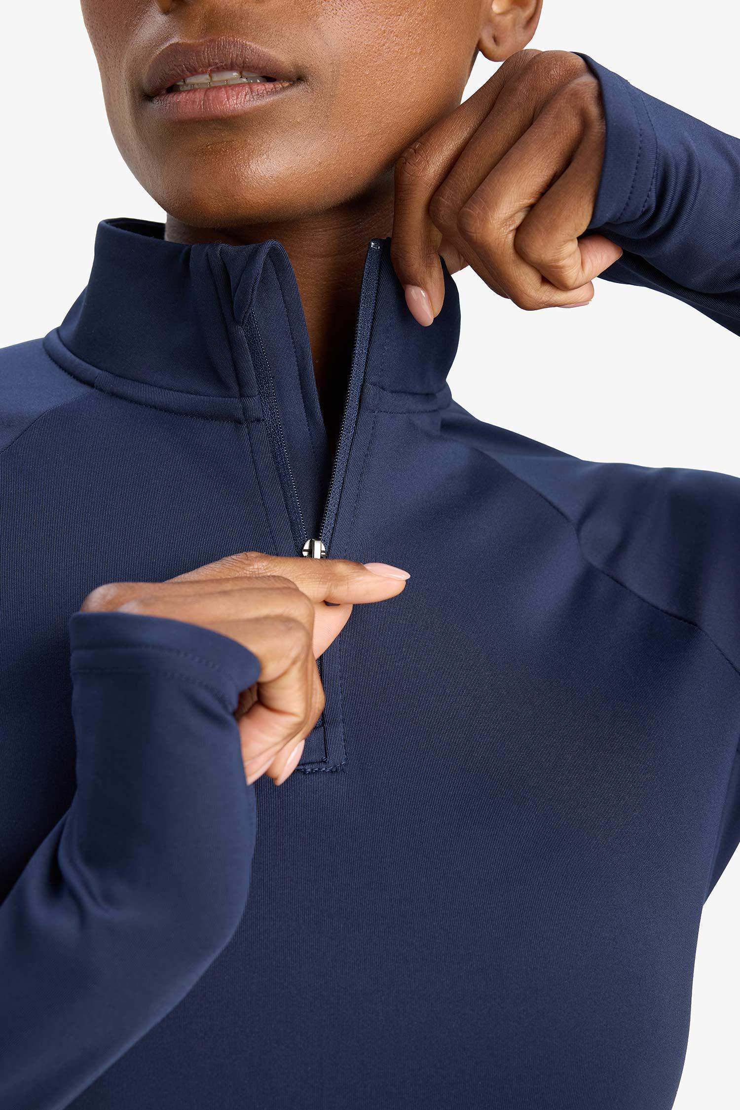 DeFactoFit Standart Fit Dik Yaka Fermuarlı İçi Yumuşak Tüylü Sporcu Uzun Kollu Tişört