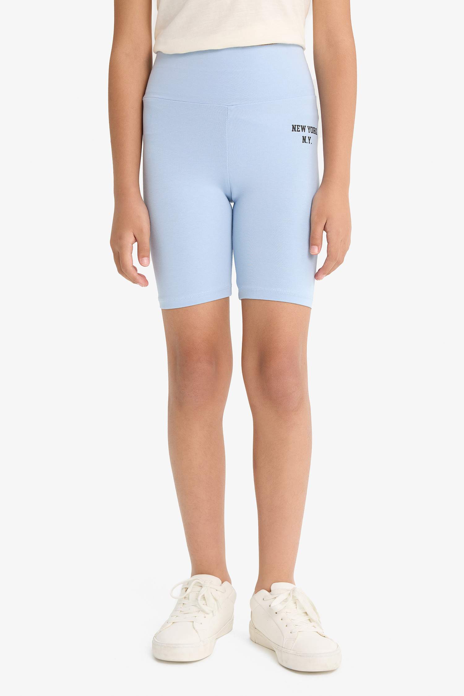 Girl Printed Biker Leggings