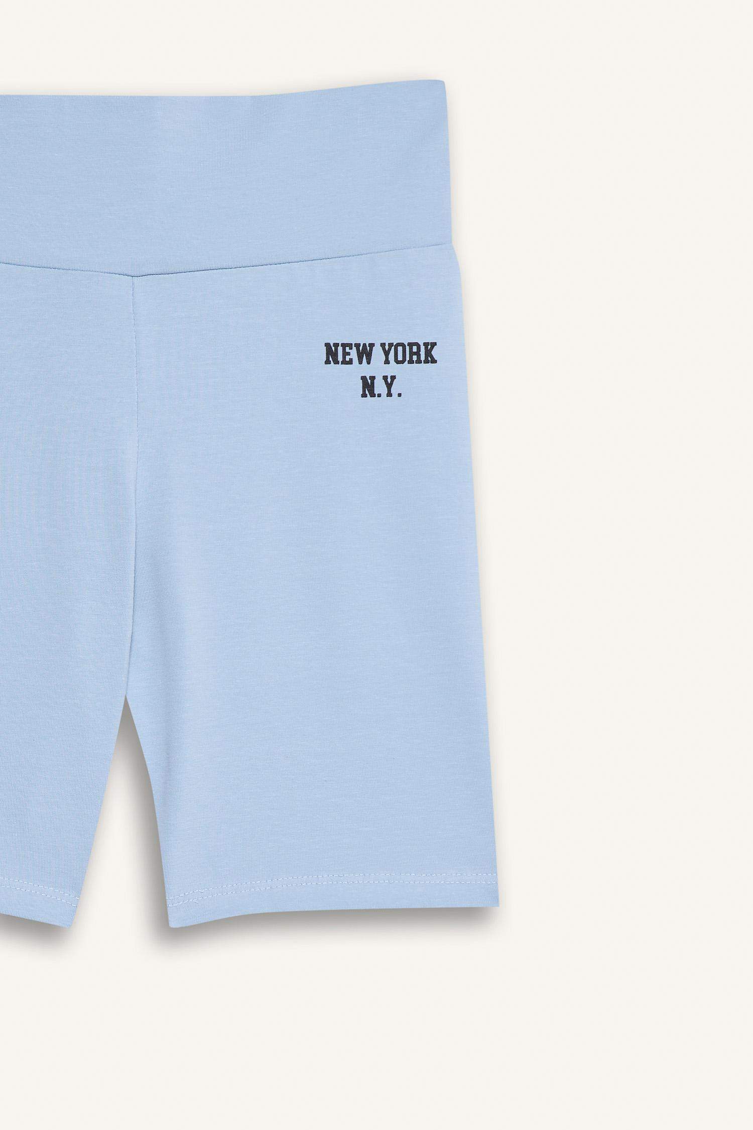 Girl Printed Biker Leggings