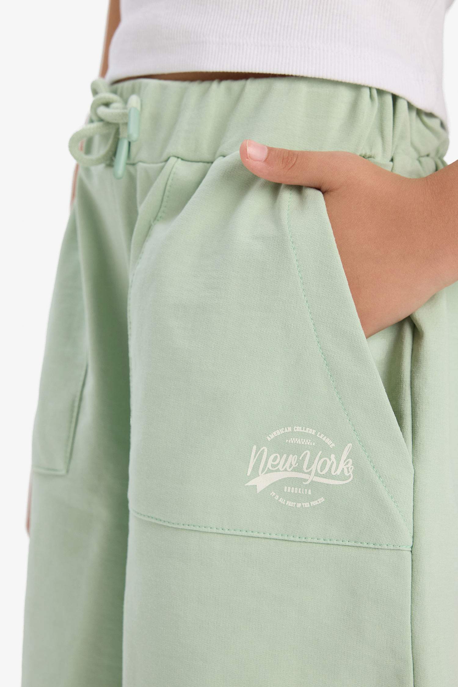 Kız Çocuk Beli Lastikli Basic Düz Şort