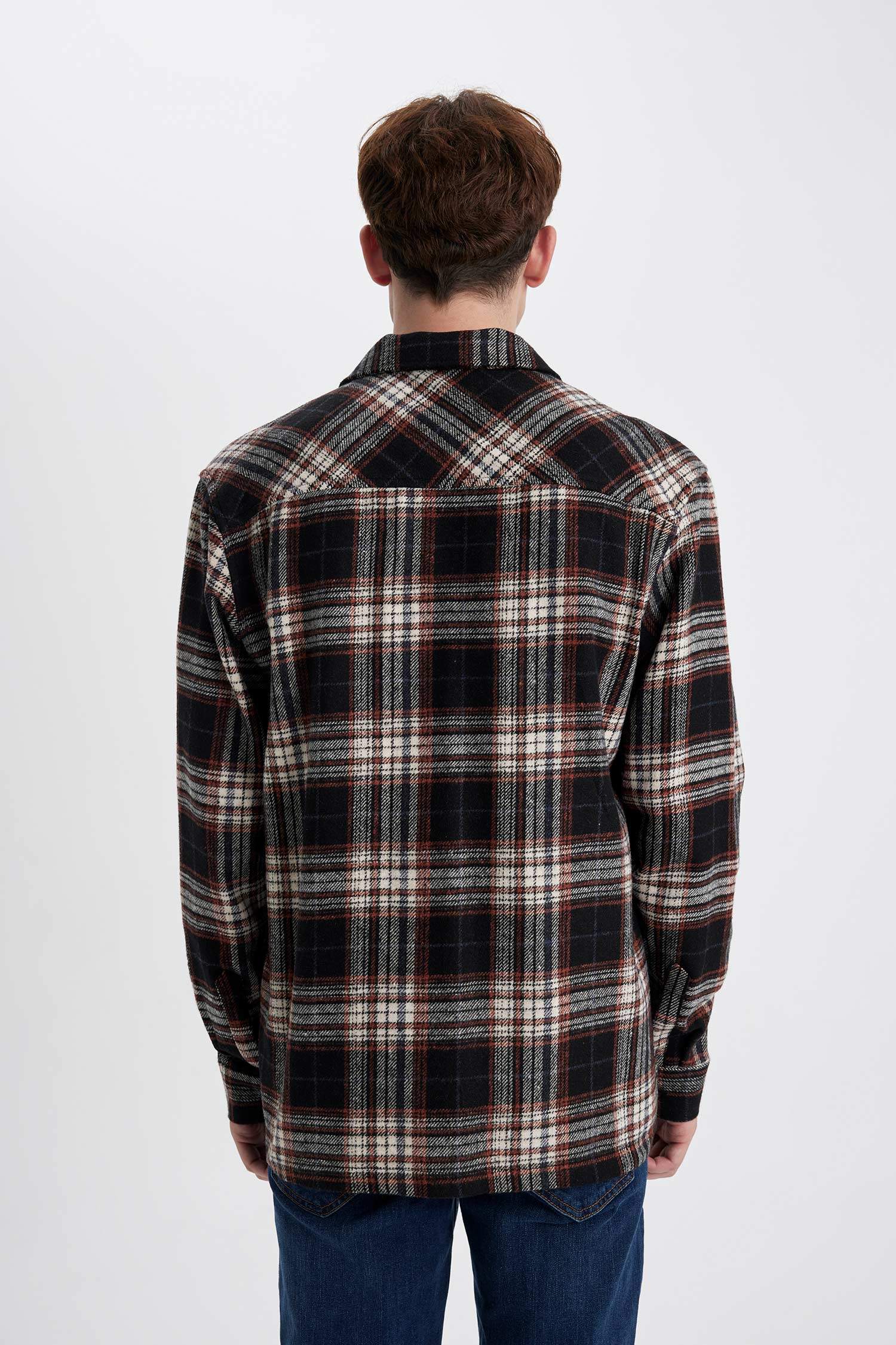 Relax Fit Plaid Lumberjack Long Sleeve Shirt