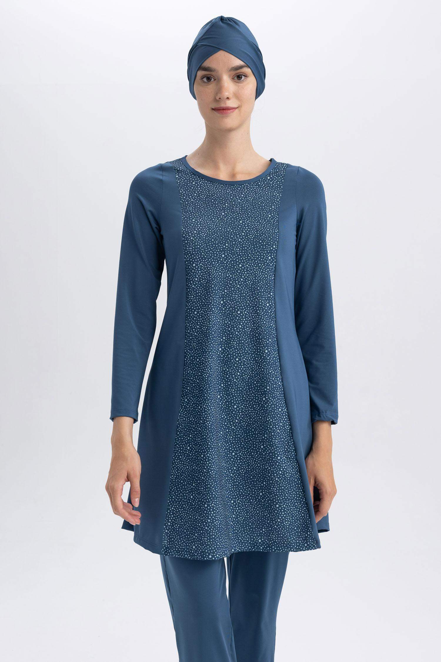 بوركيني بقصة عادية من 3 قطع