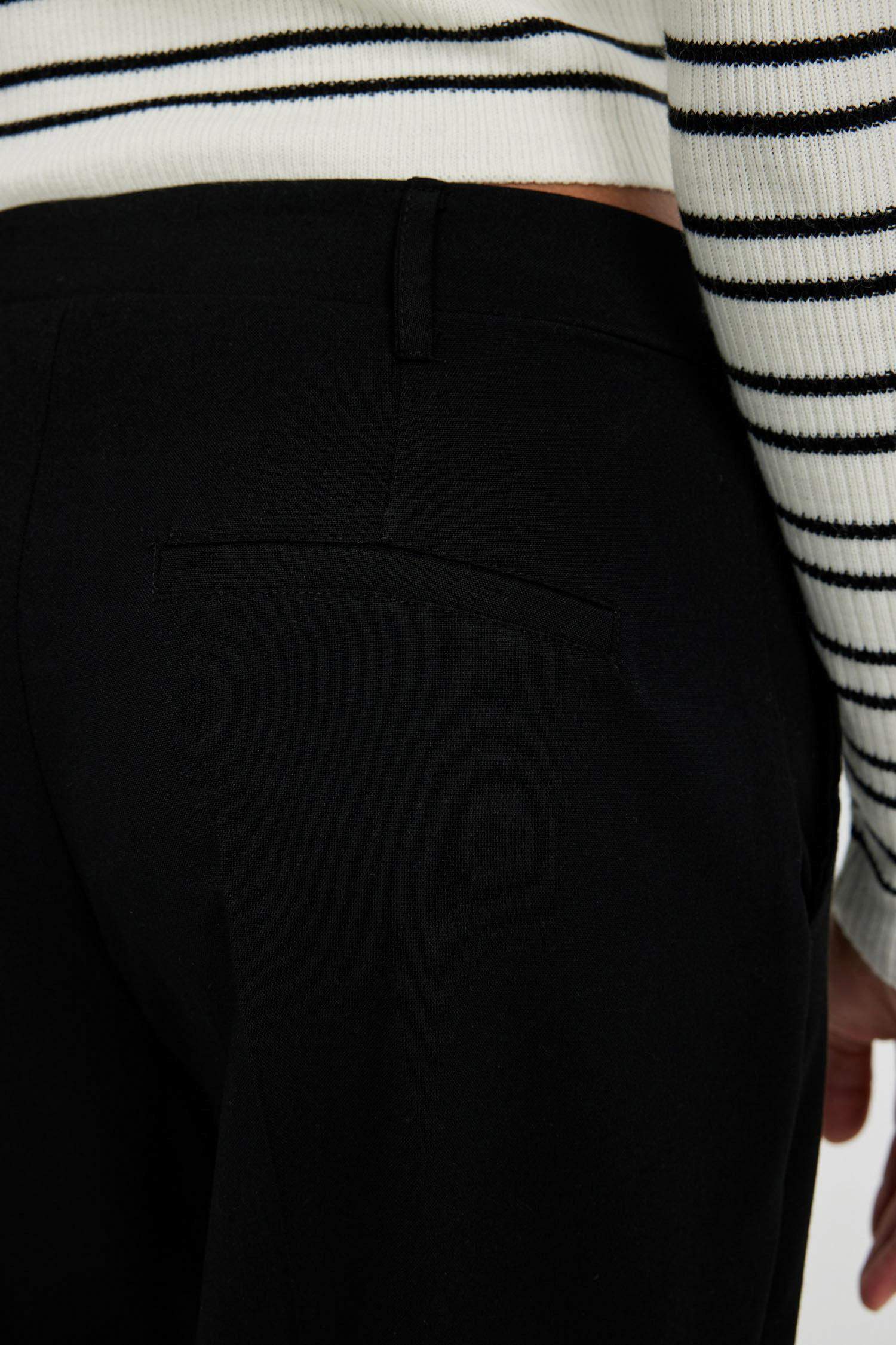 Wide Leg Three Pocket High Waist Standard Trousers