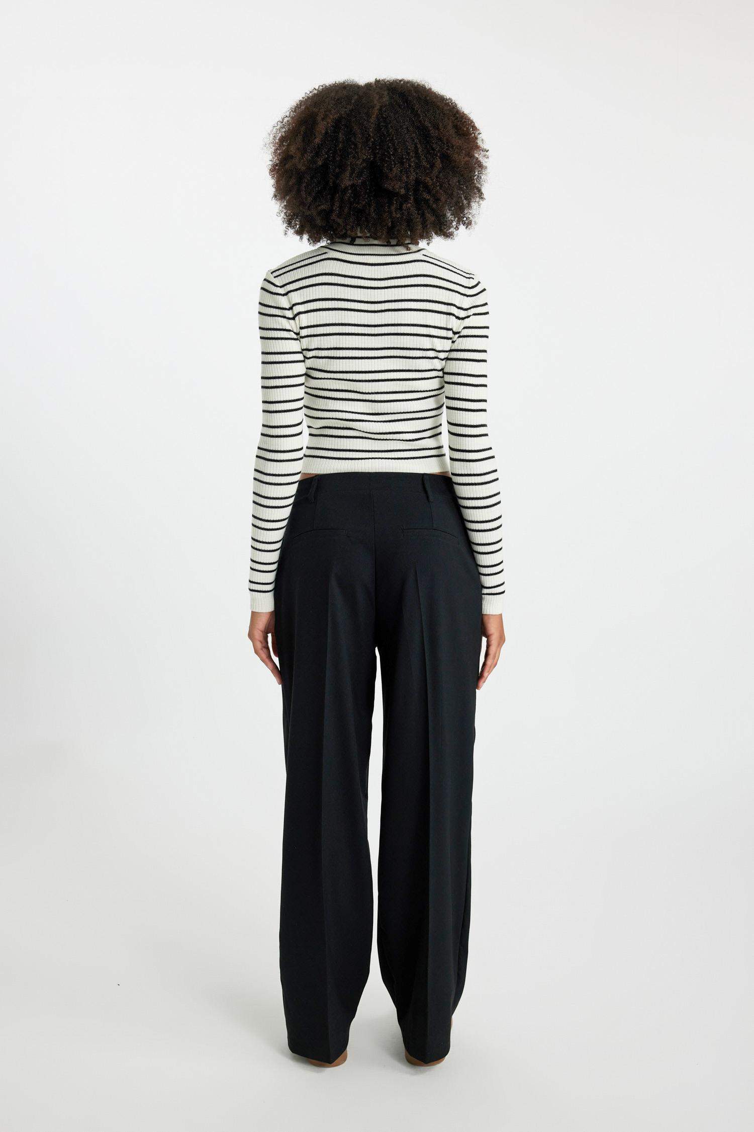 Wide Leg Three Pocket High Waist Standard Trousers