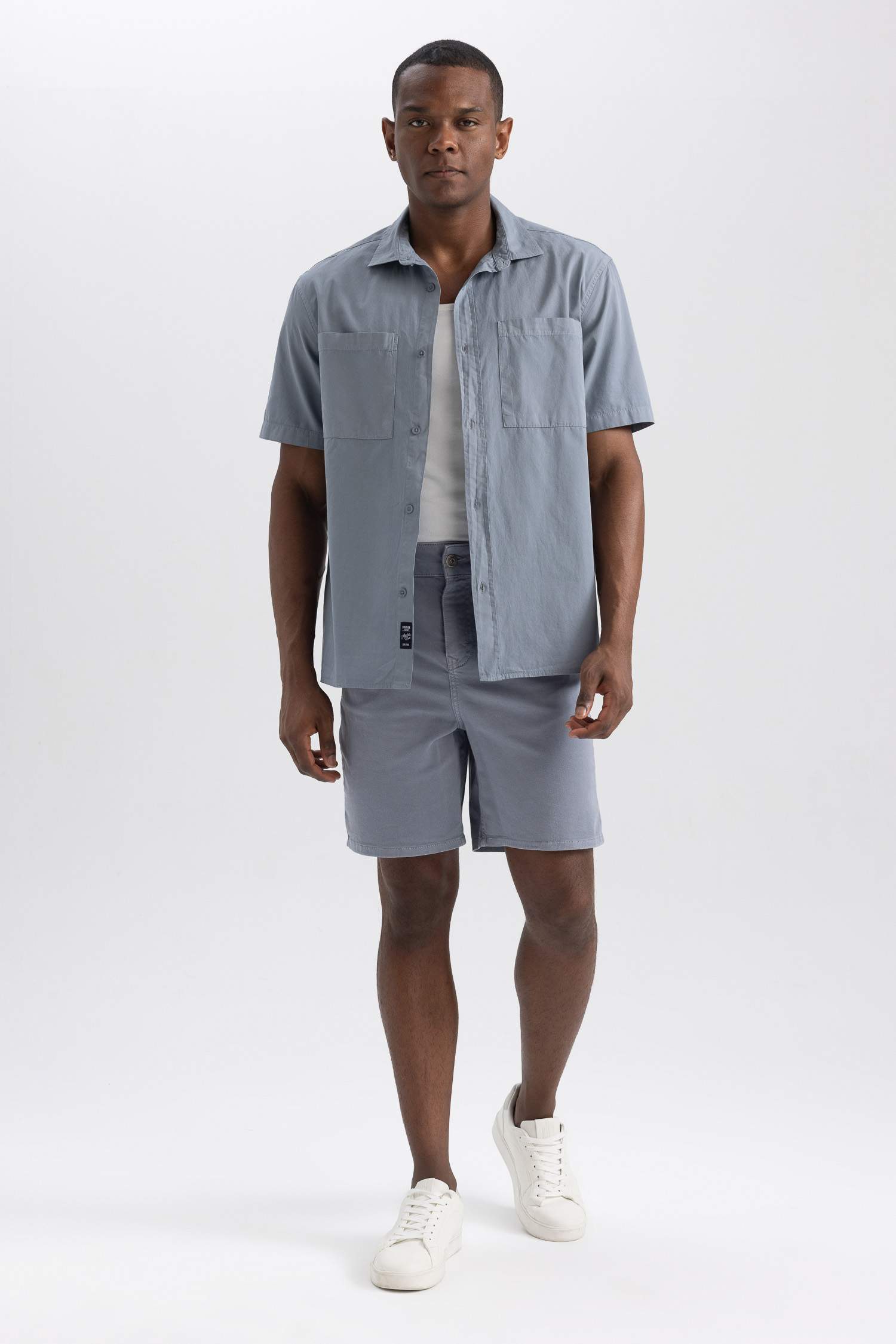 Loose Fit Gabardine Bermuda