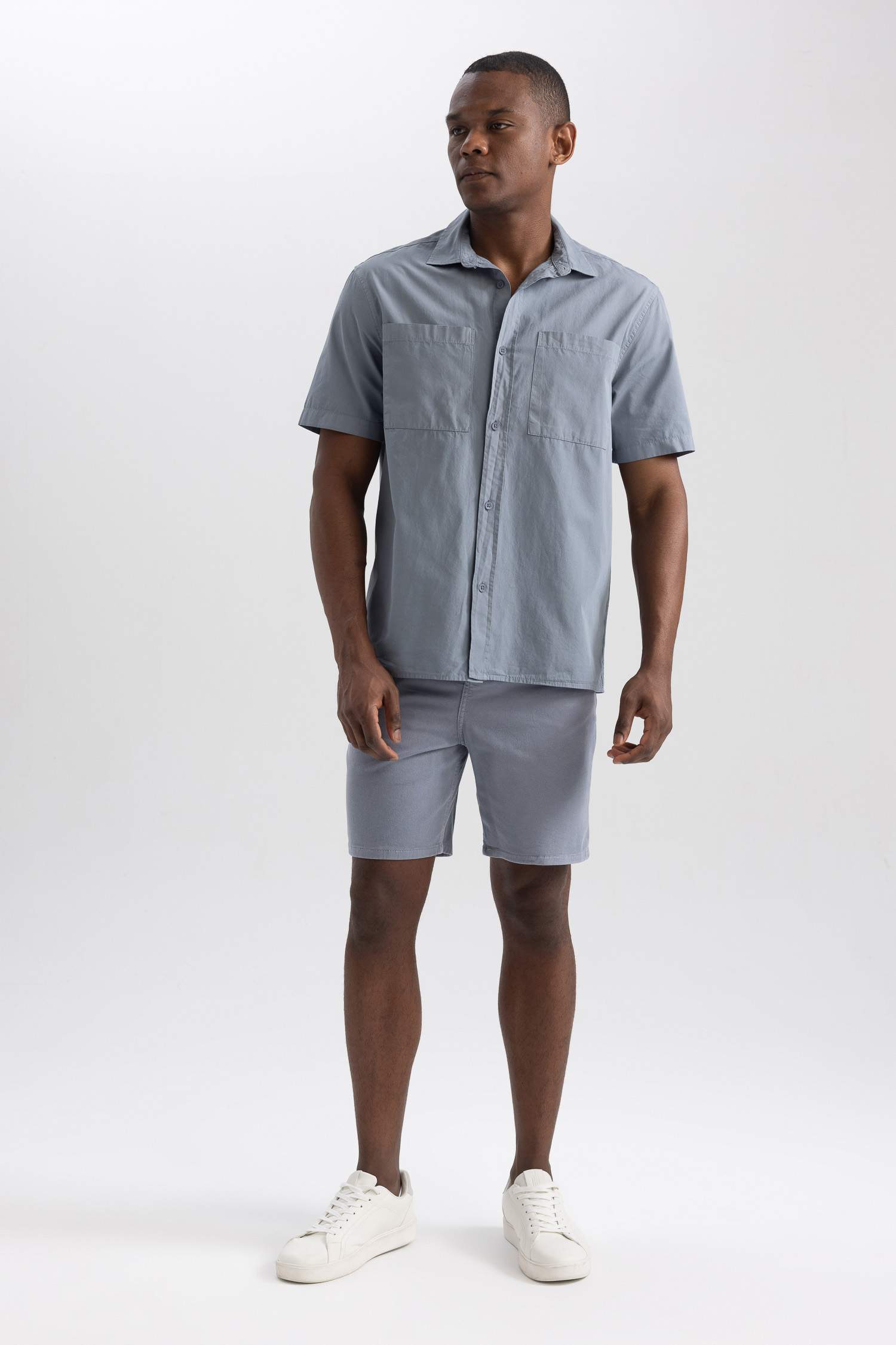 Loose Fit Gabardine Bermuda