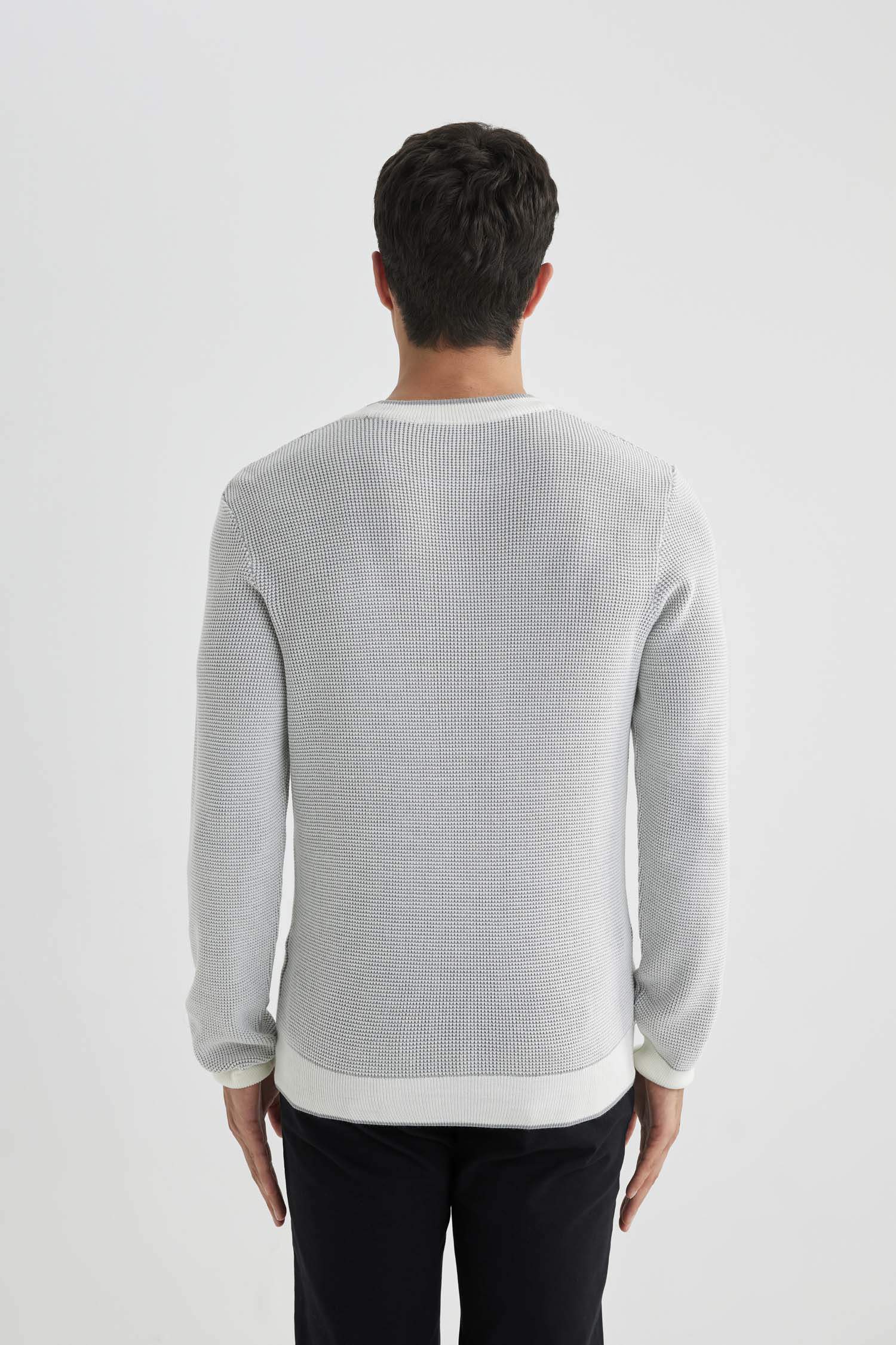 Pull en Tricot Coupe Standard Col Ras Du Cou