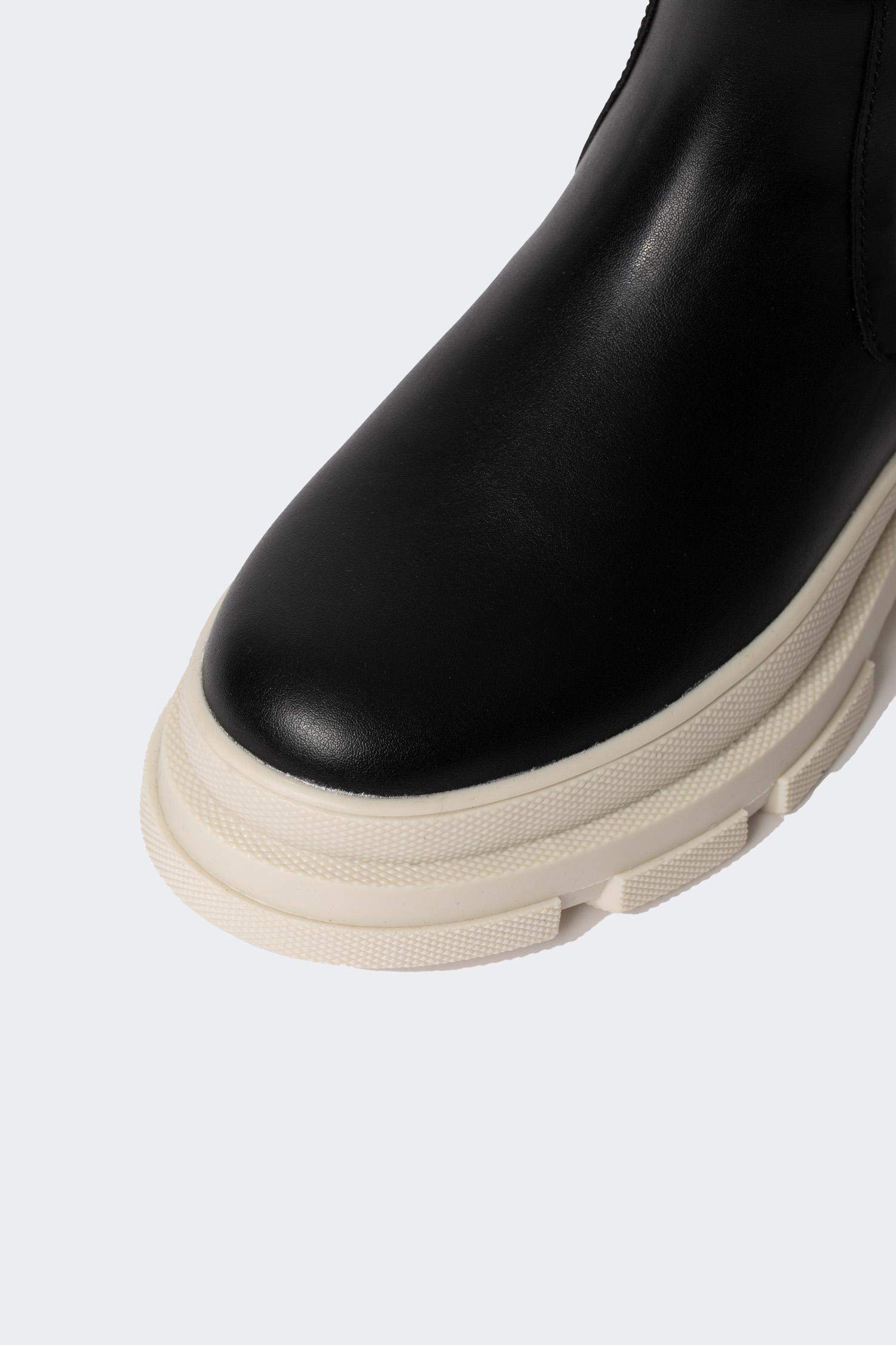 Bottes d'Hiver En Cuir Synthétique à Semelle épaisse Pour Femme