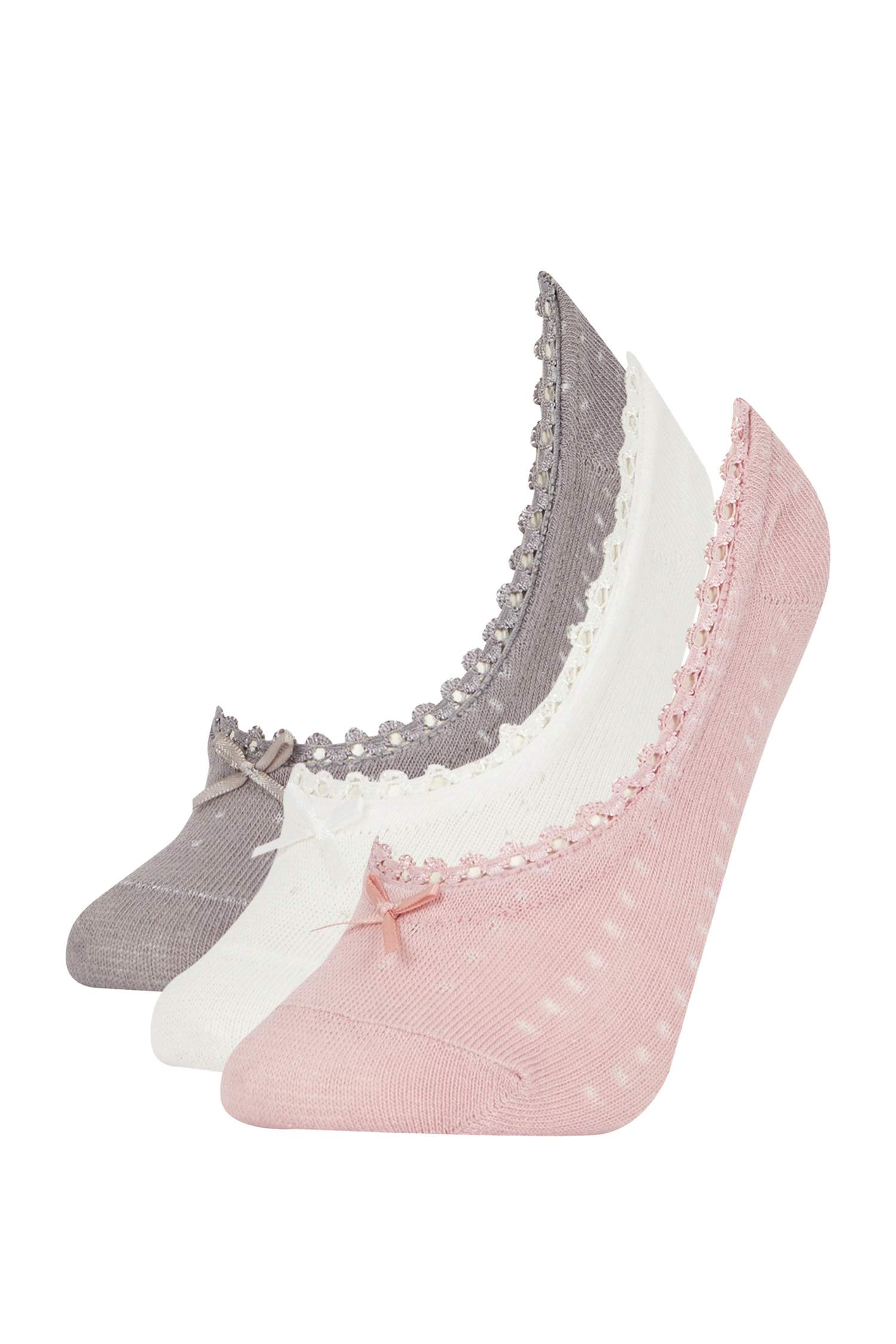 جوارب نسائية قصيرة غير مرئية من 3 قطع