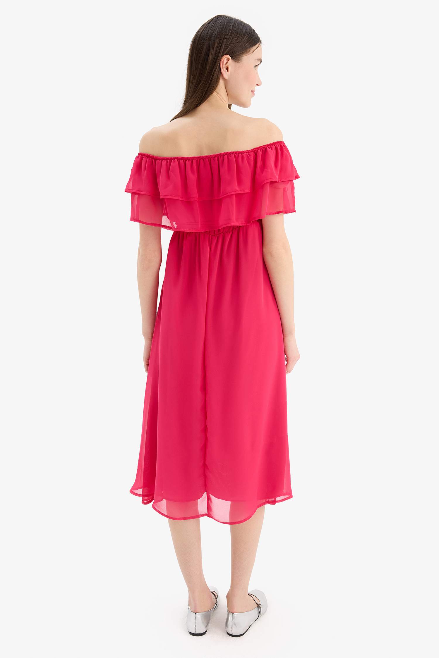 فستان حمل طويل بنص ردن