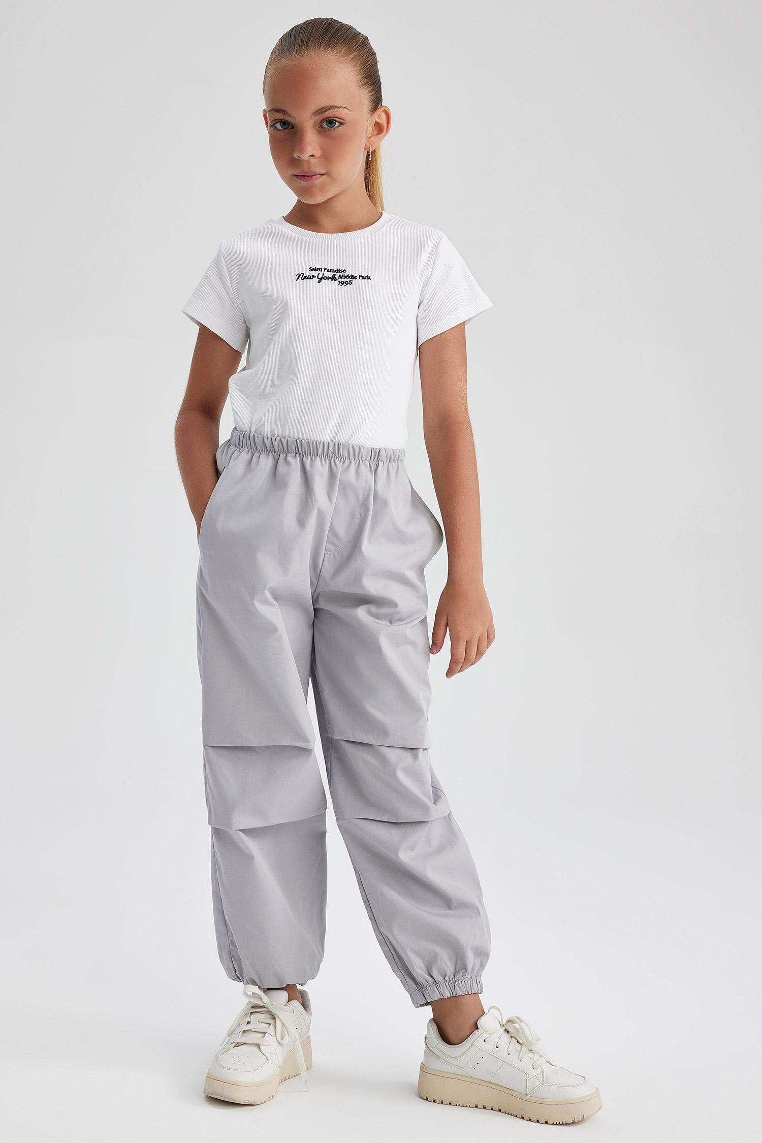Girl Parachute Cotton Trousers