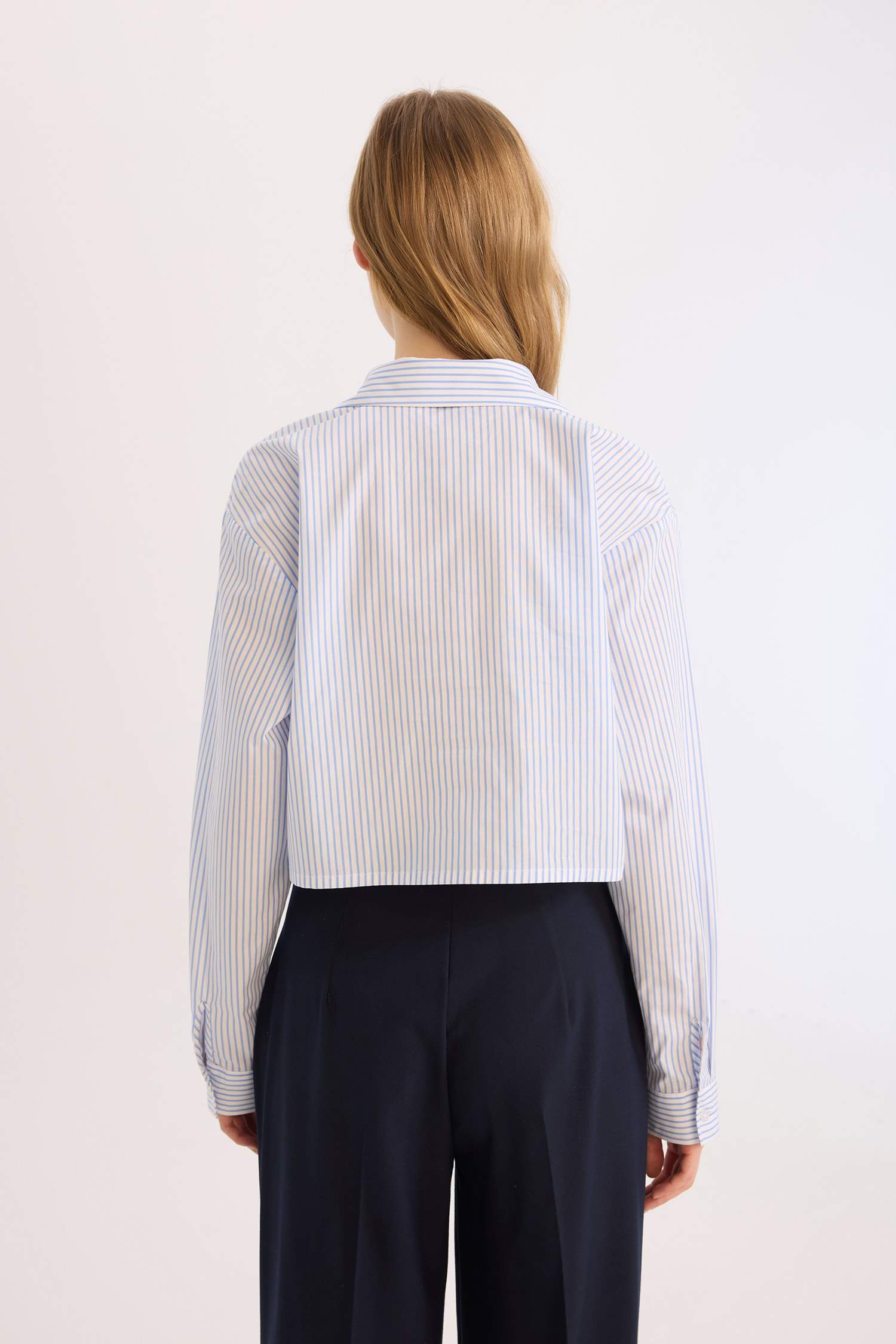 Oversize Fit Poplin Long Sleeve Shirt