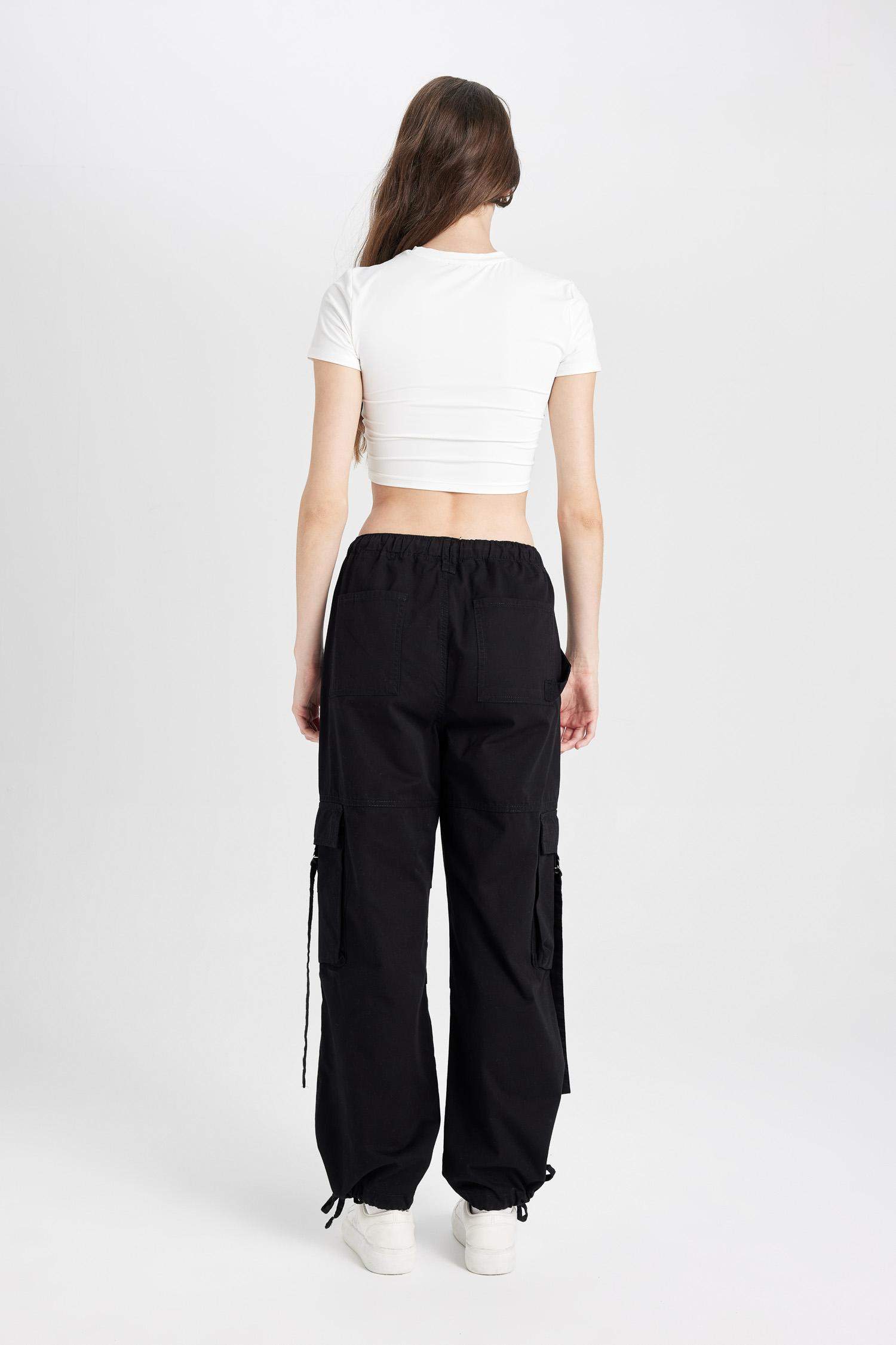 Брюки базовые Wide Leg со средней талией из габардина, Coool