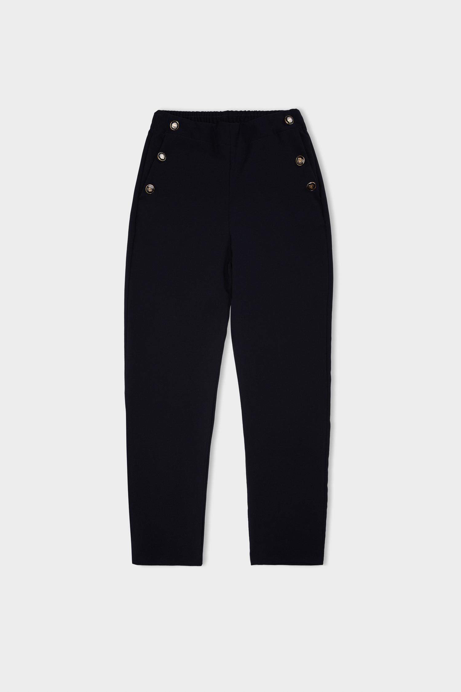 Carrot Fit Basic High Waist Straight Leg Trousers