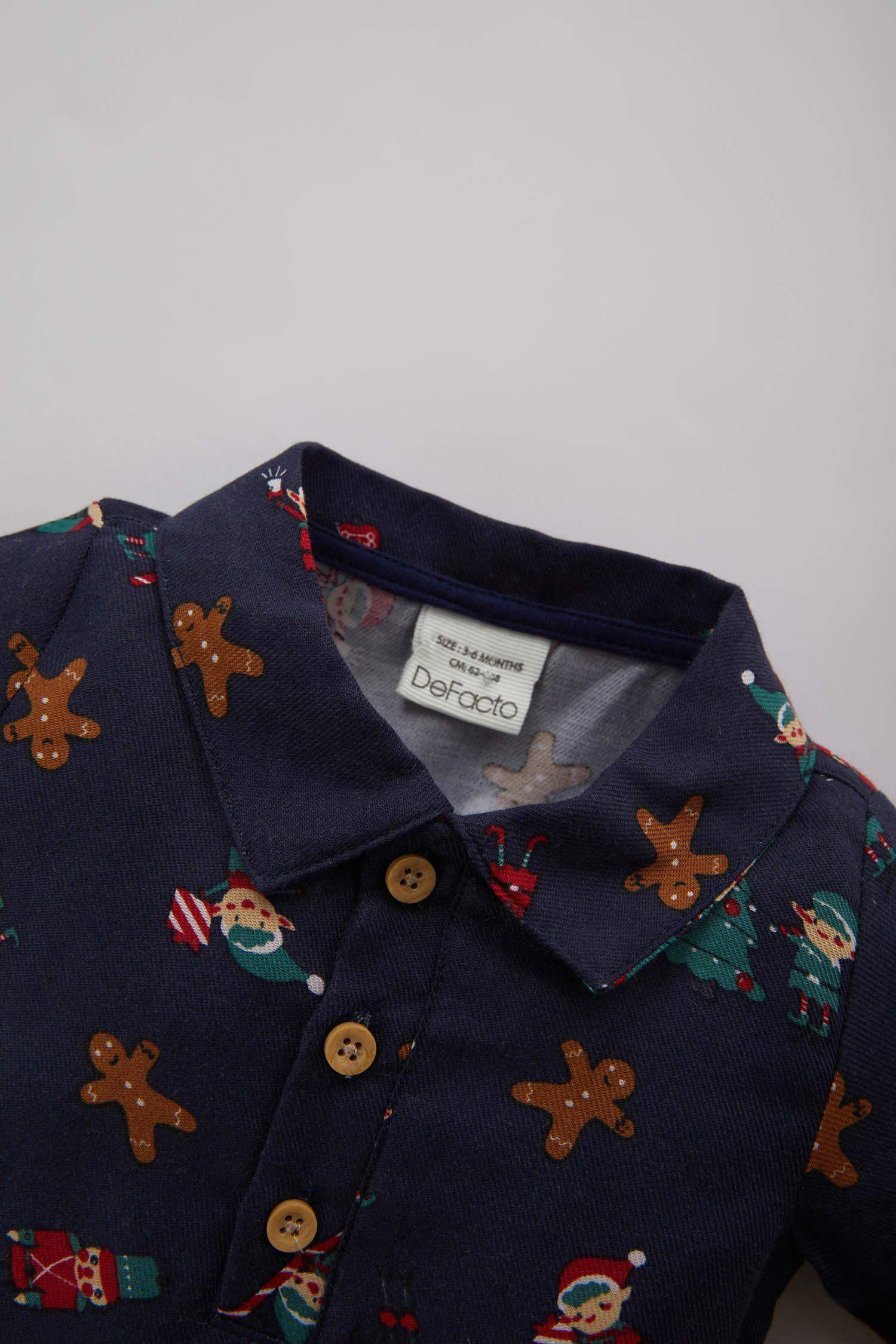 سالوبيت بيبي اولادي حديثي الولادة بطبعة كريسماس وياقة قميص