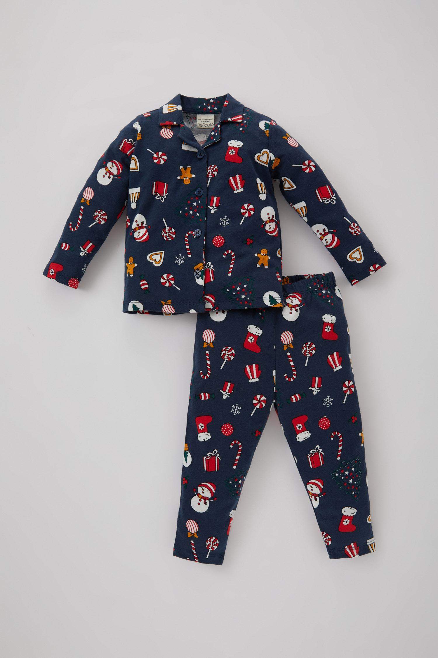 Пижама новогодняя с длинным рукавом для малышей мальчиков