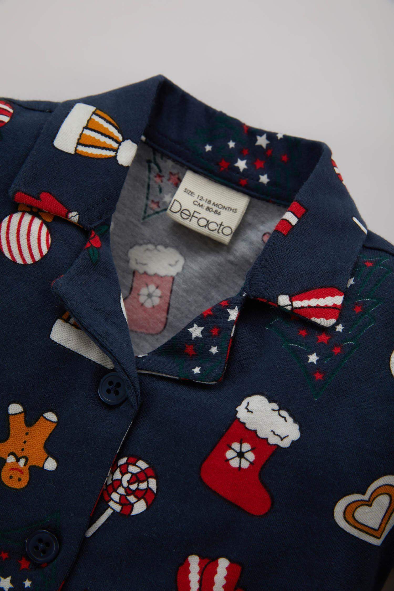 Пижама новогодняя с длинным рукавом для малышей мальчиков