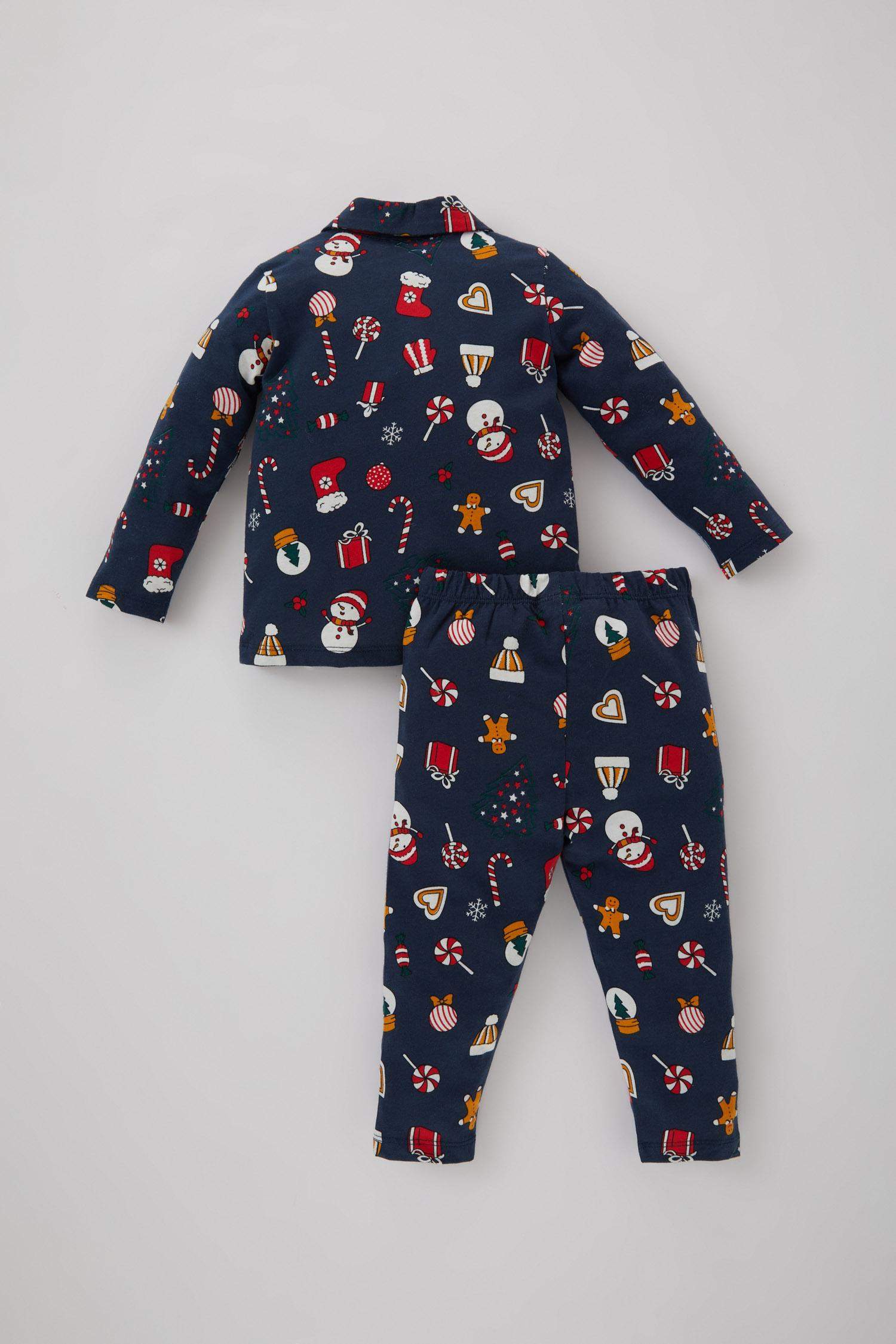 Пижама новогодняя с длинным рукавом для малышей мальчиков