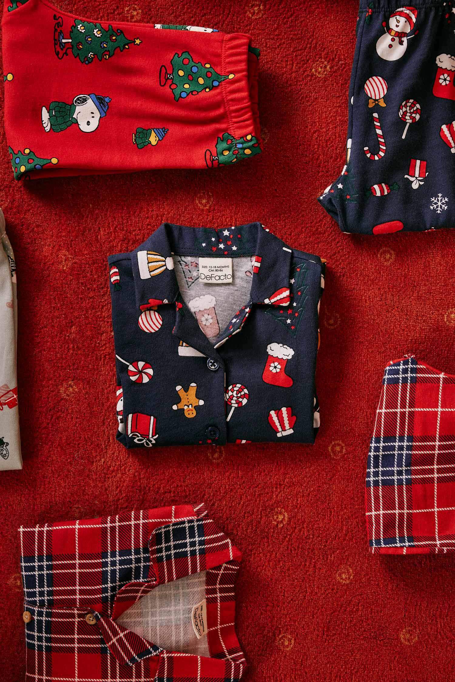 Пижама новогодняя с длинным рукавом для малышей мальчиков