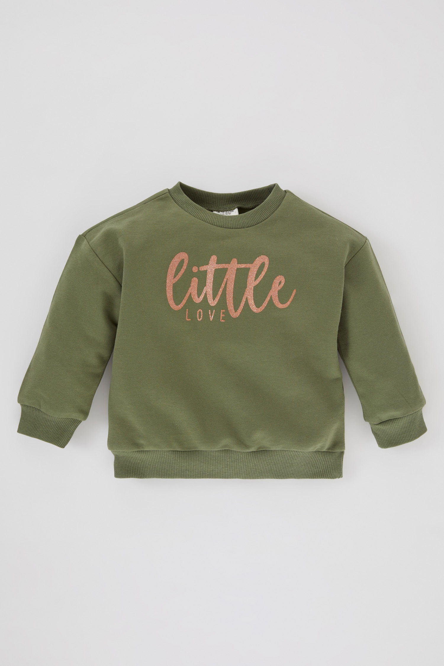 ❤️K.O❤️ Khaki BABY GIRL Regular Fit Slogan Crew Neck Sweatshirt 2927515