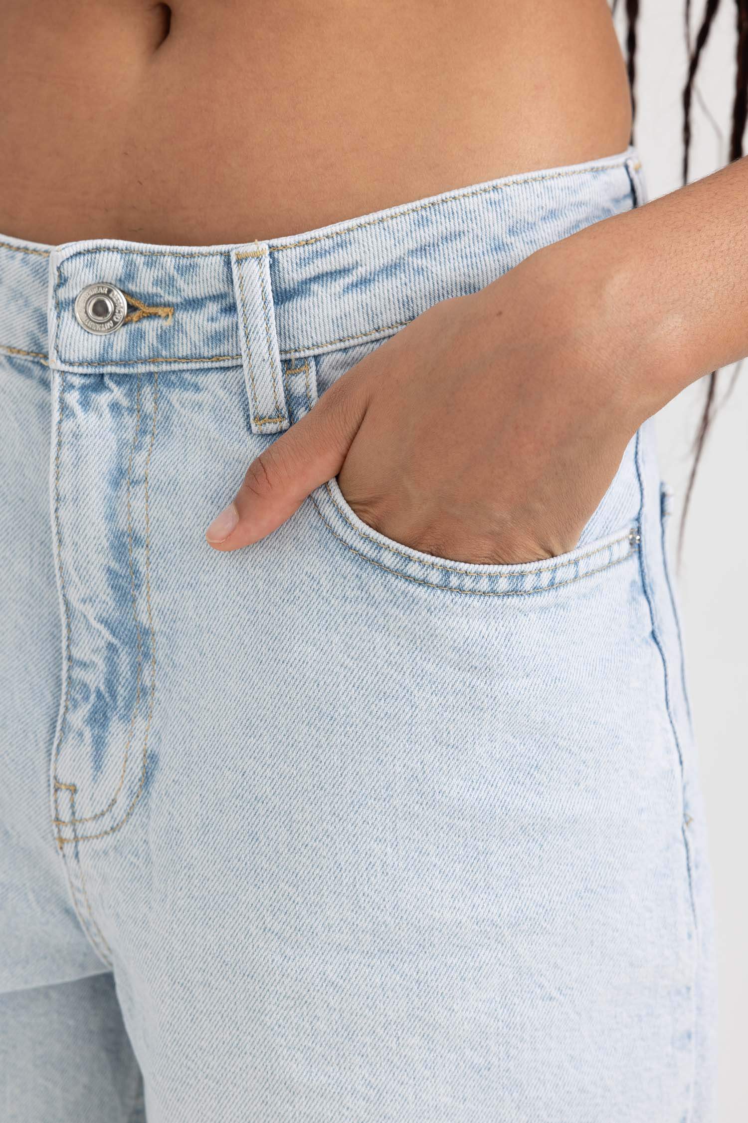 Denim Normal Waist Bermuda