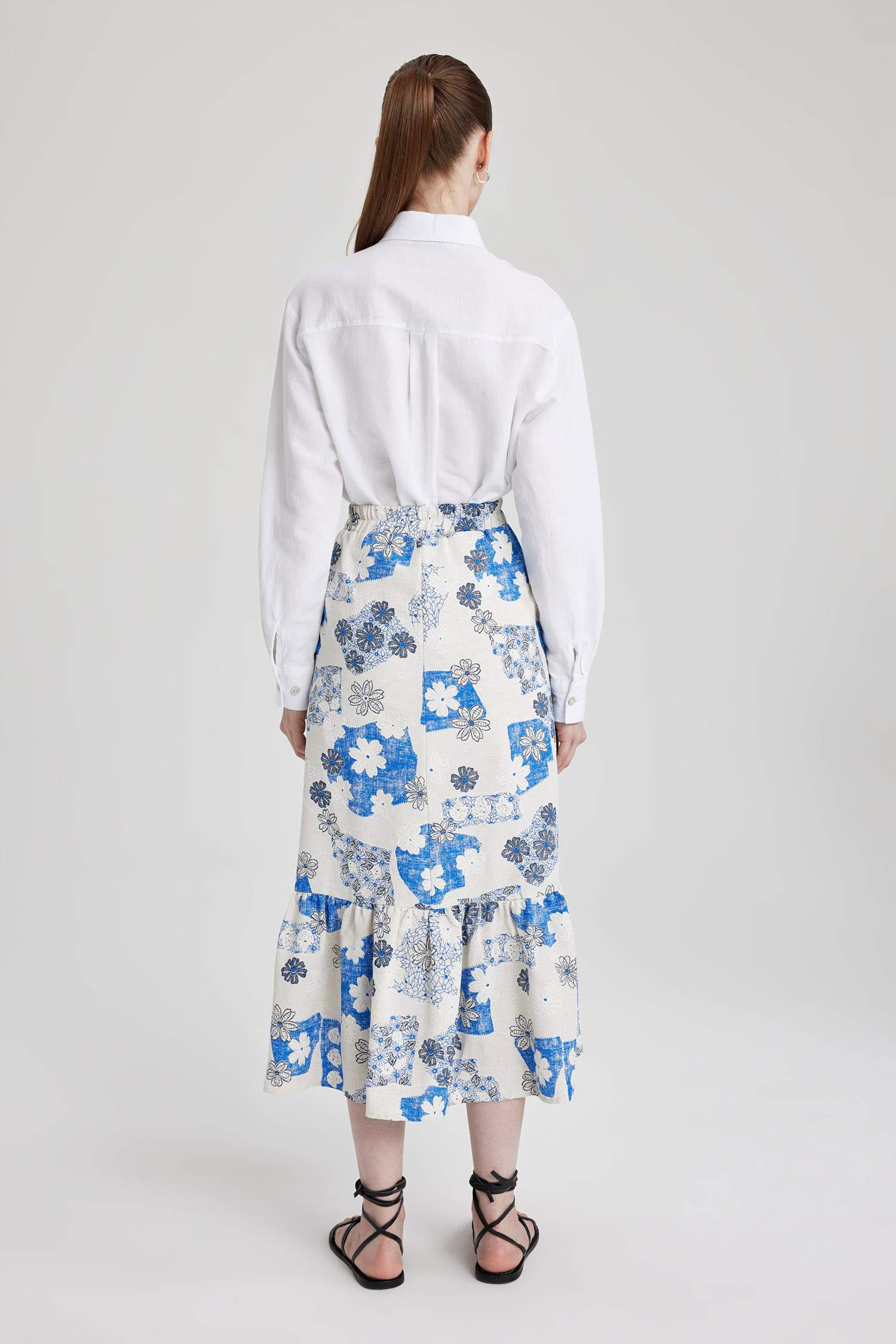 تنورة موسلين منقوش