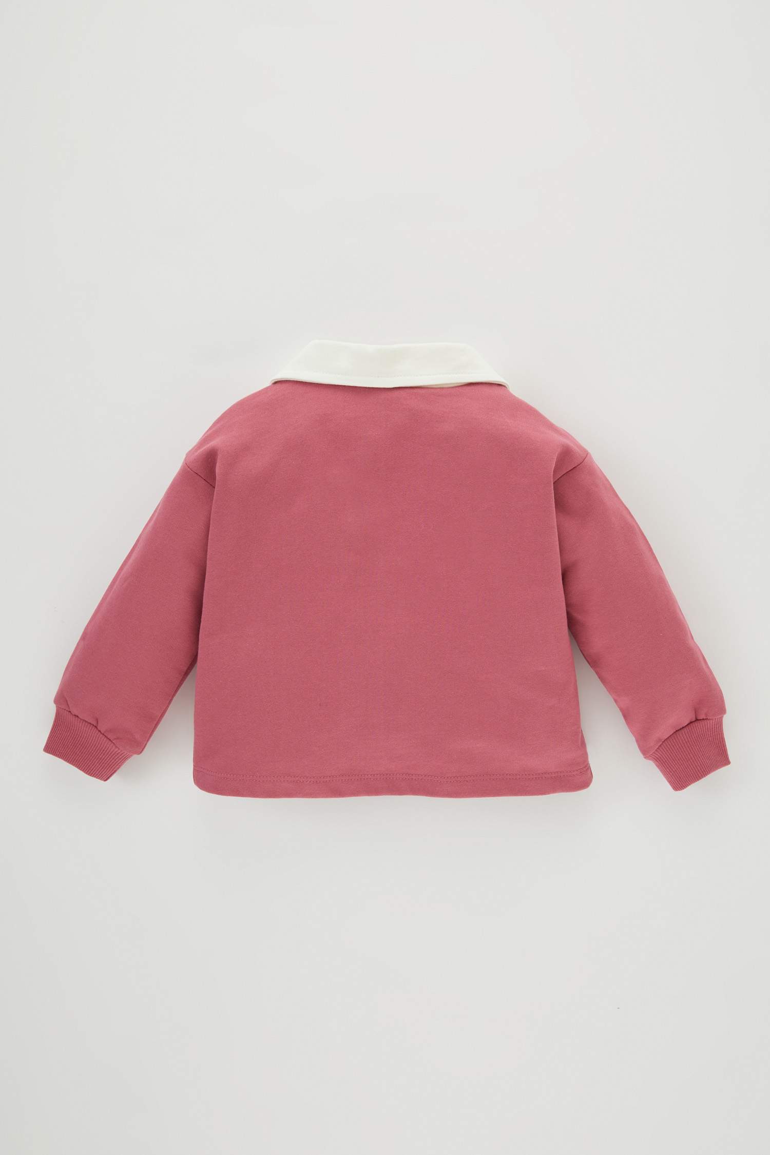 Свитшот с воротником поло из тонкой ткани для малышей девочек