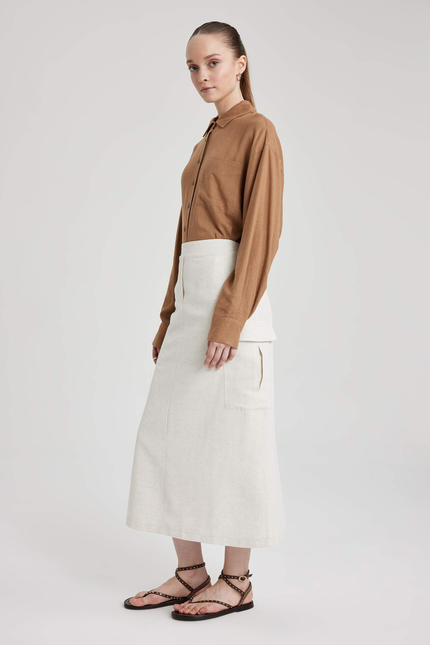 Linen Long Skirt