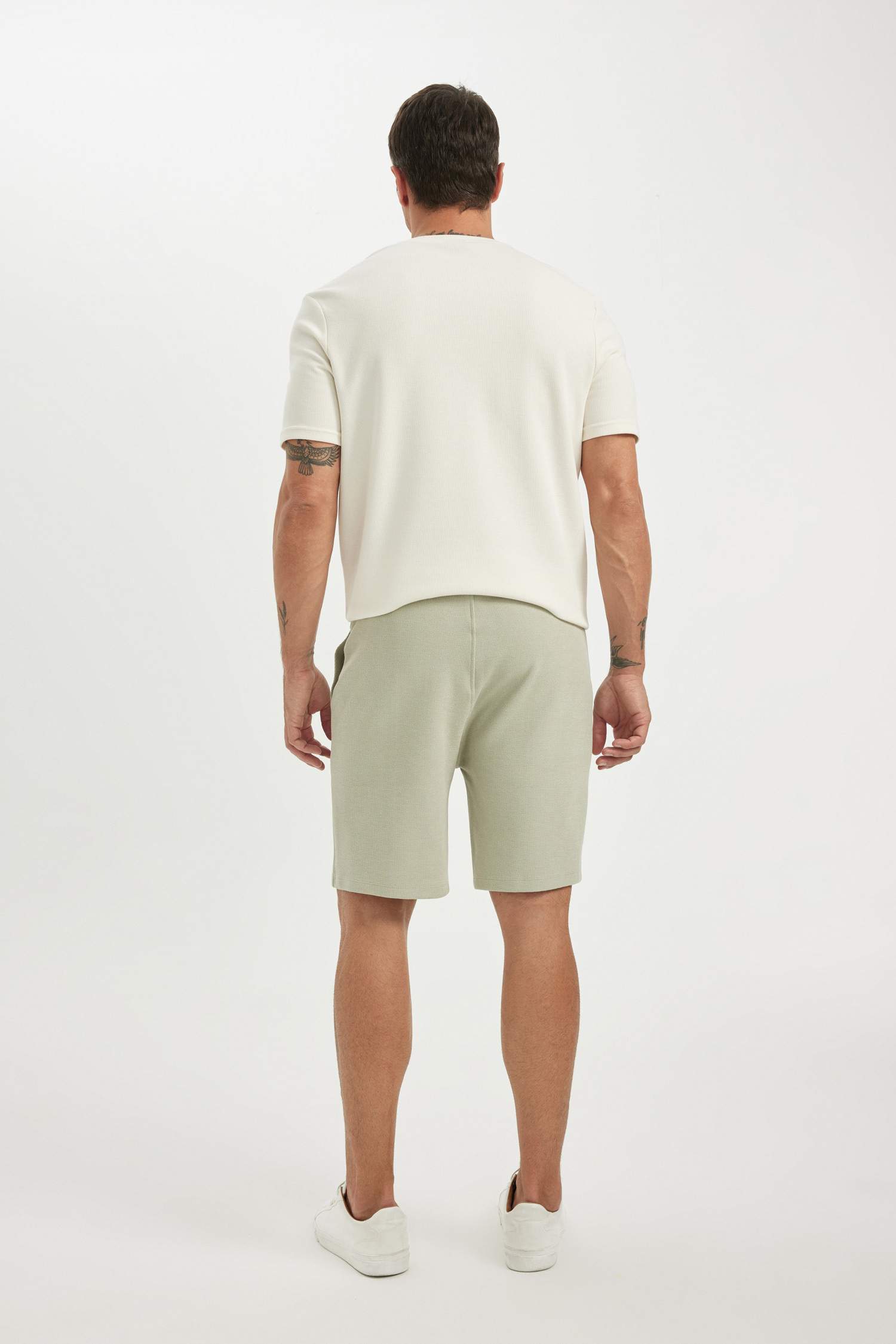 Slim Fit Elastic Waisted Shorts