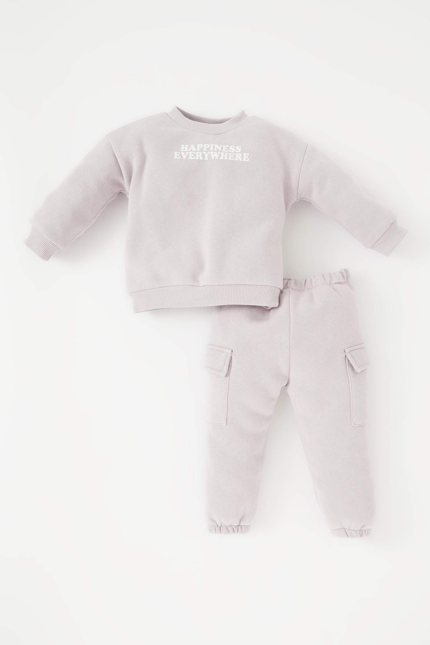 Baby Girl Slogan Printed Sweatshirt Sweatpant Set of 2