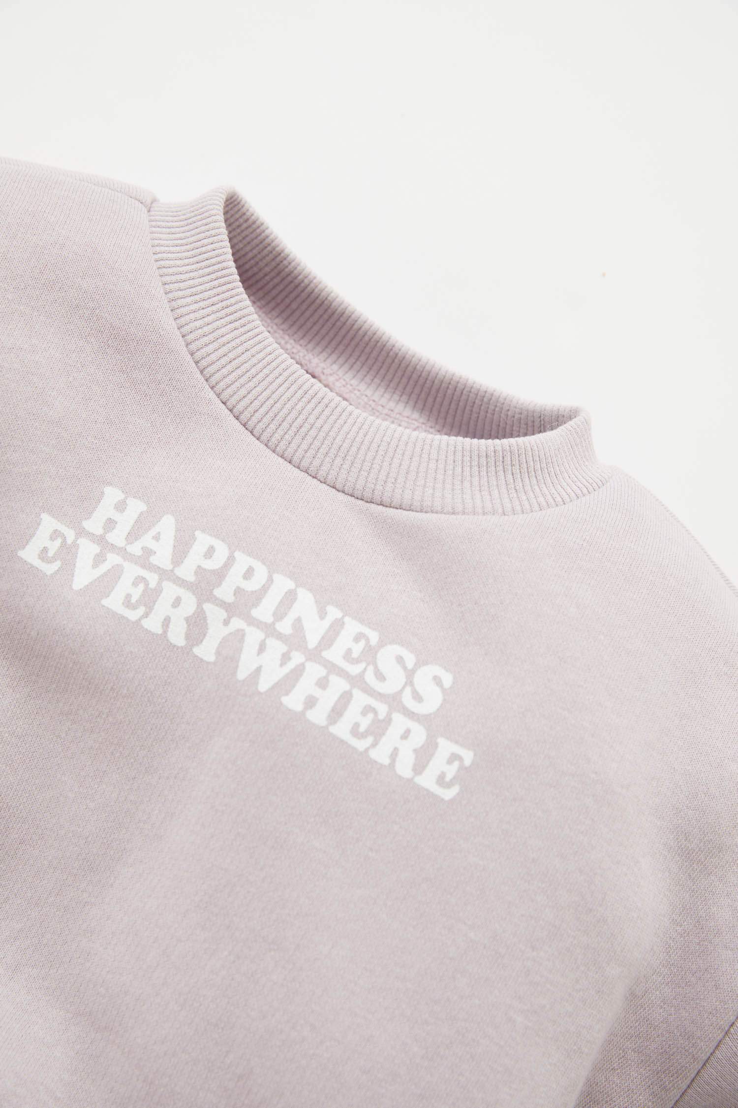 Baby Girl Slogan Printed Sweatshirt Sweatpant Set of 2