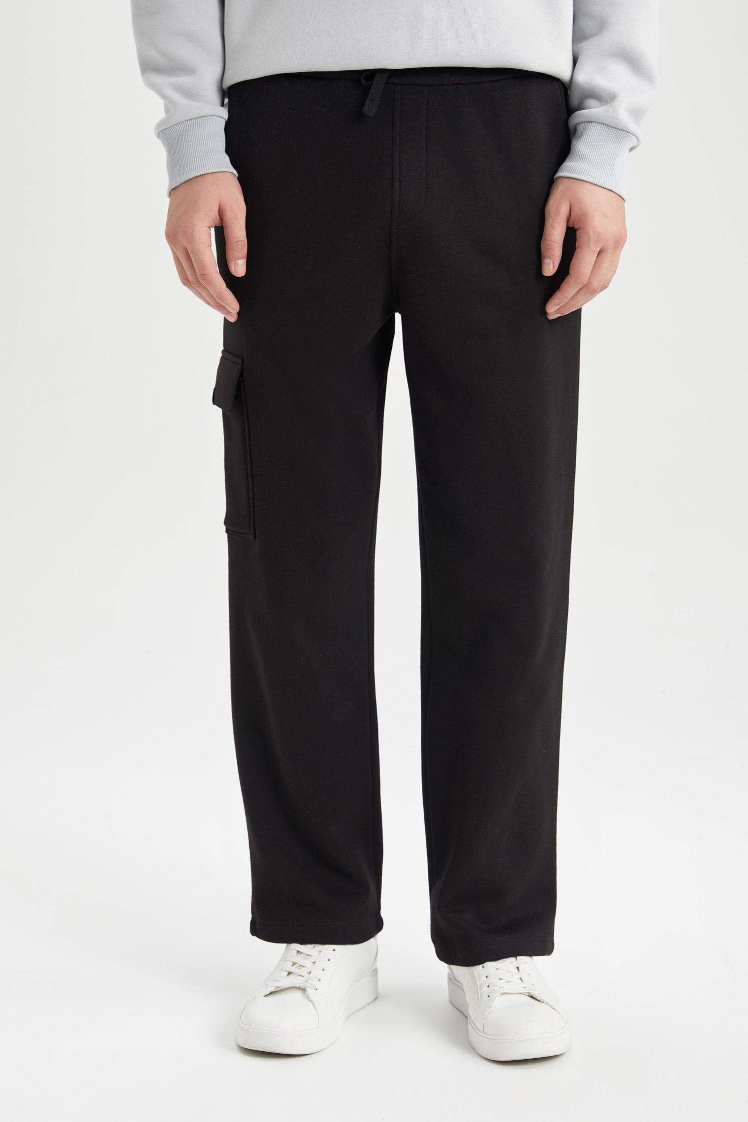 Regular Fit Wide Leg With Cargo Pocket Trousers